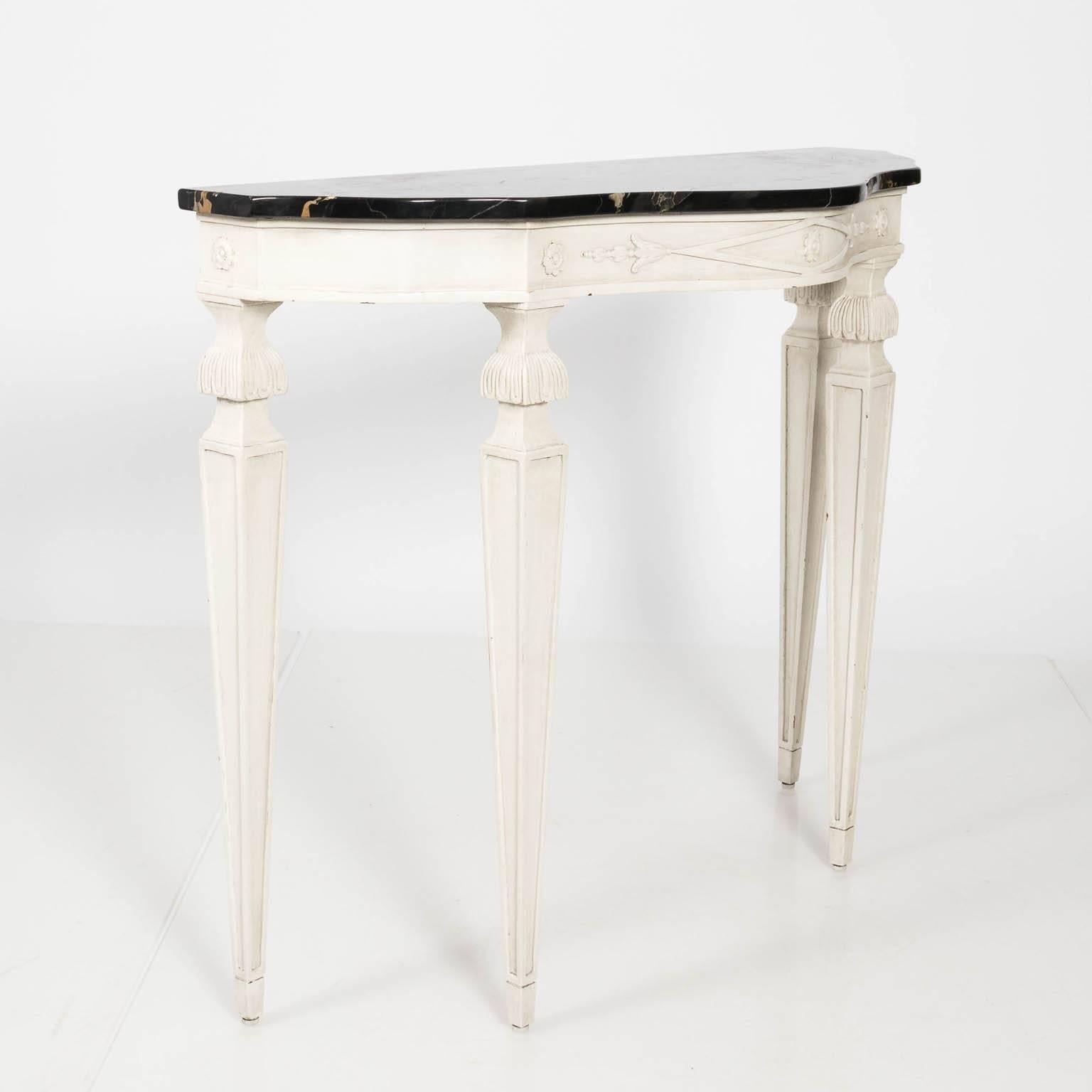 Italian Marble-Top Console Table 2