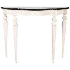 Antique Italian Marble-Top Console Table