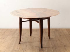 Italian Marble Top Round Table 1960's