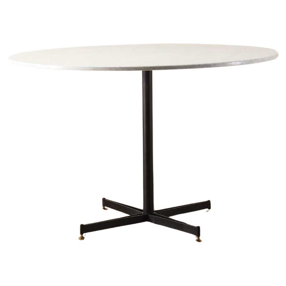 Italian Marble Top Round Table 1970's