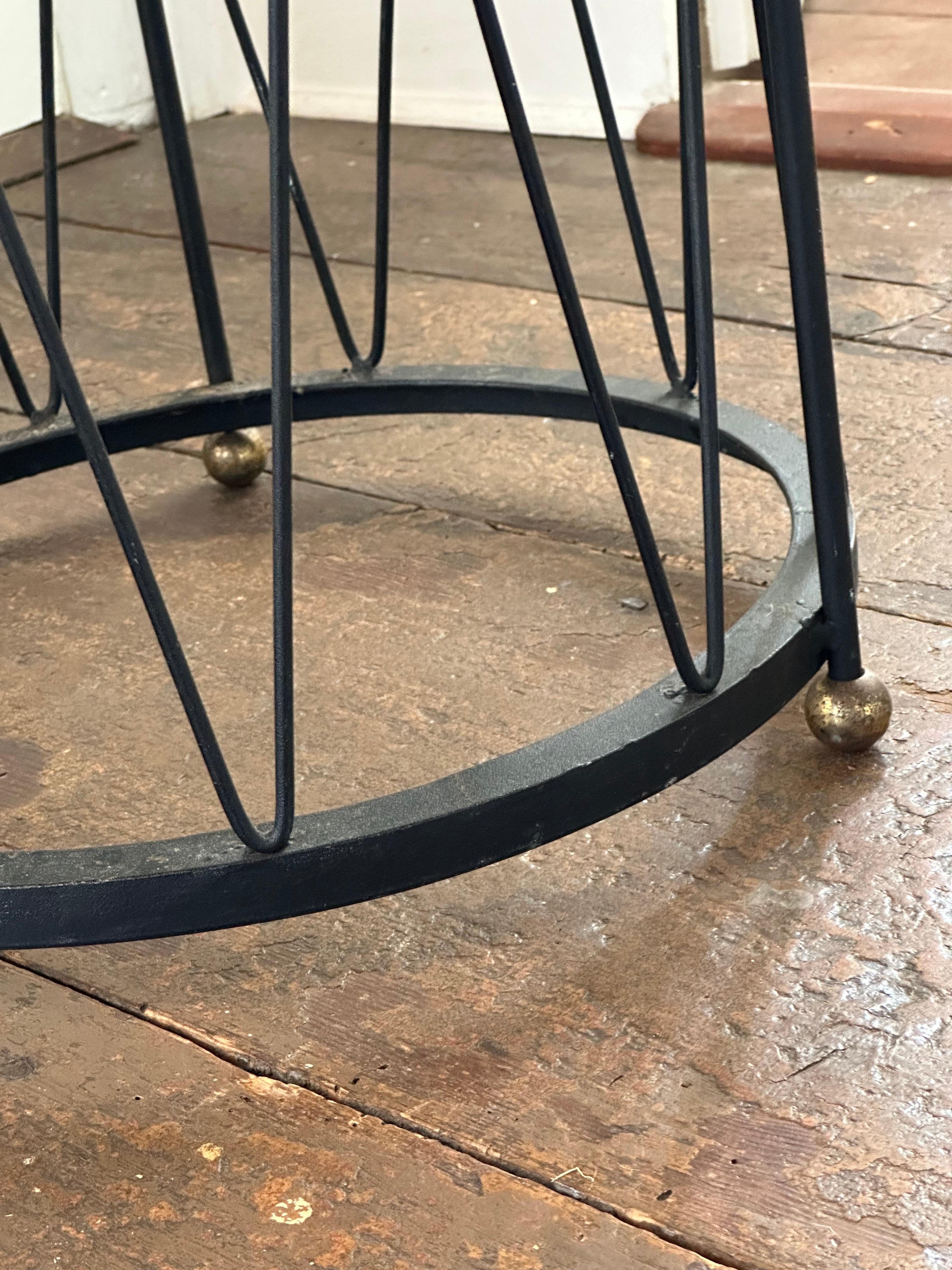 Italian marble top side table c1970 In Good Condition In Hudson, NY