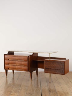 Credenza italiana con piano in marmo degli anni '50