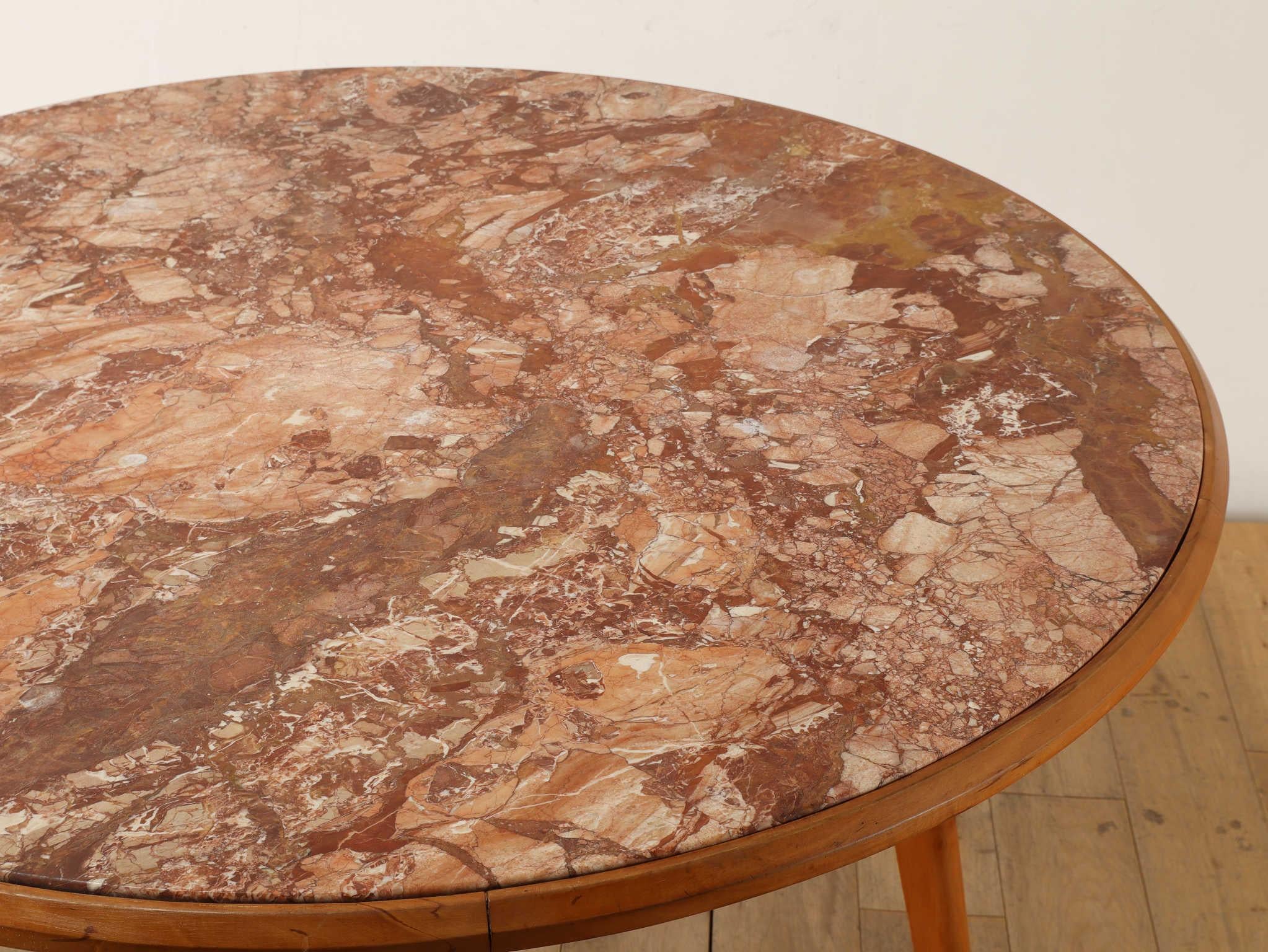 Italian Marble Top Table 1950's In Good Condition For Sale In Shibuya-ku, 13