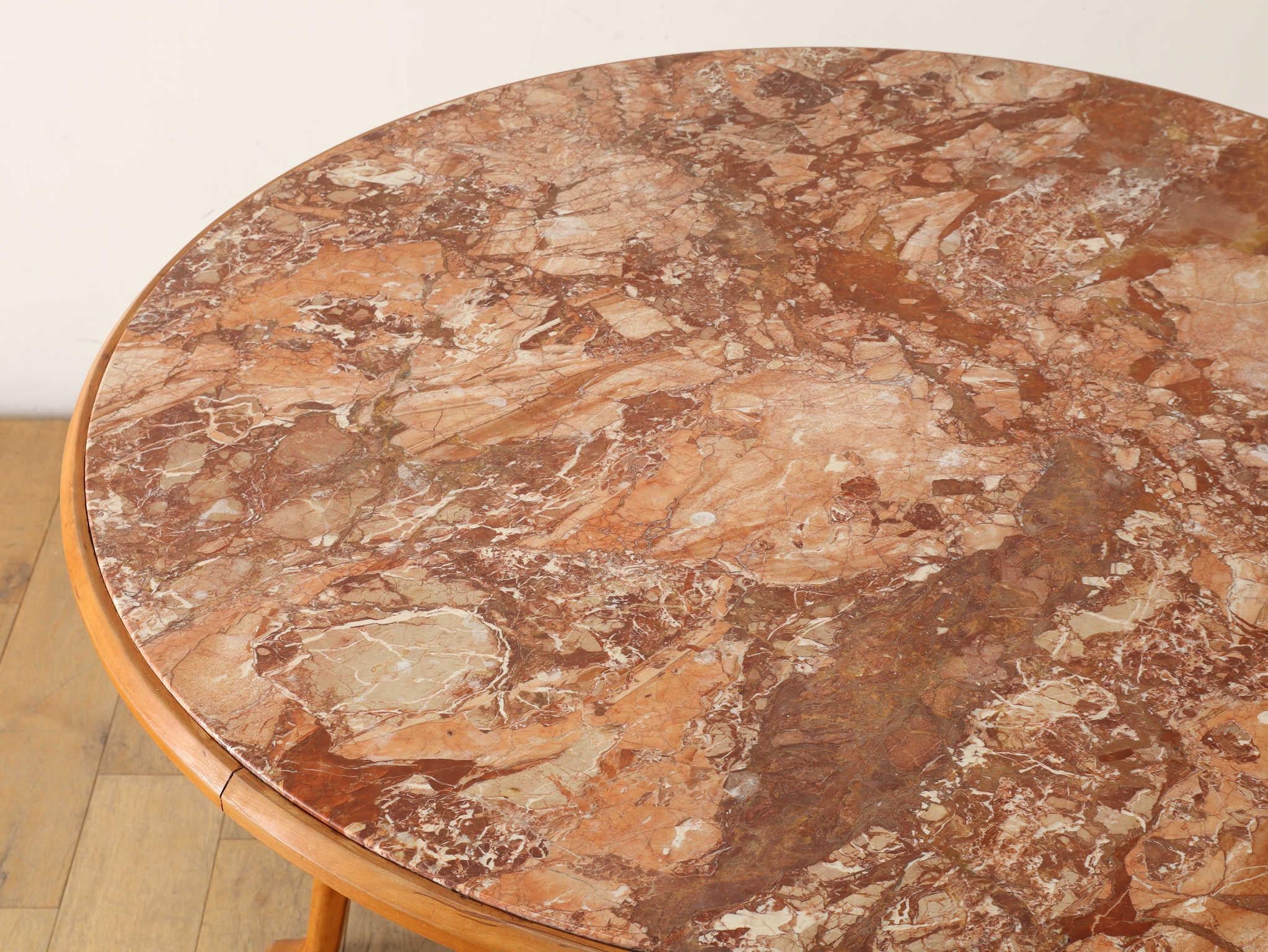 Mid-20th Century Italian Marble Top Table 1950's For Sale