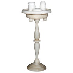 Vintage Italian Marble Turned Column Smoking Table, 20th Century