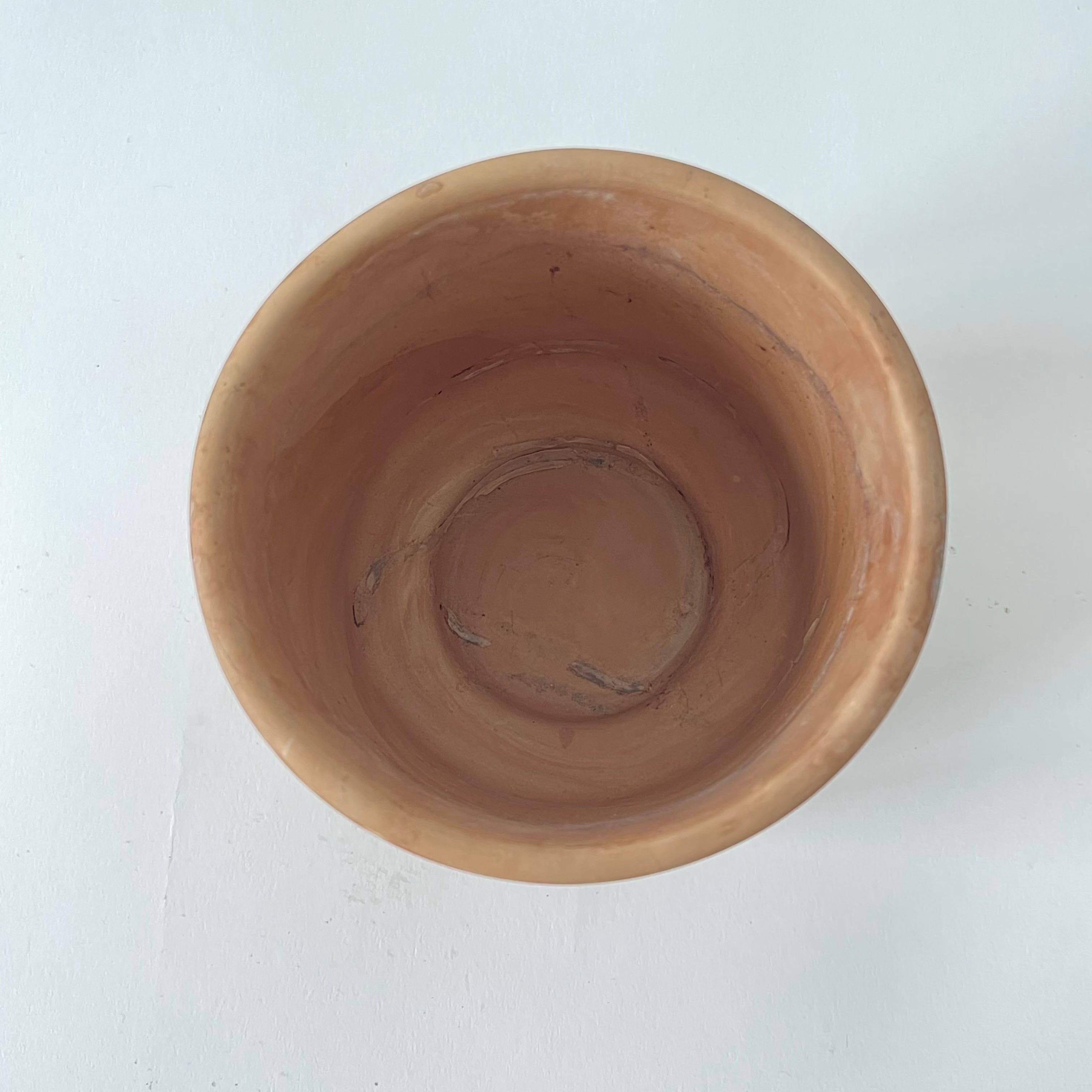 Italienischer Terrakotta-Pflanzgefäßtopf aus Marmoriertem Wirbel, Italien, 1970er Jahre (20. Jahrhundert) im Angebot