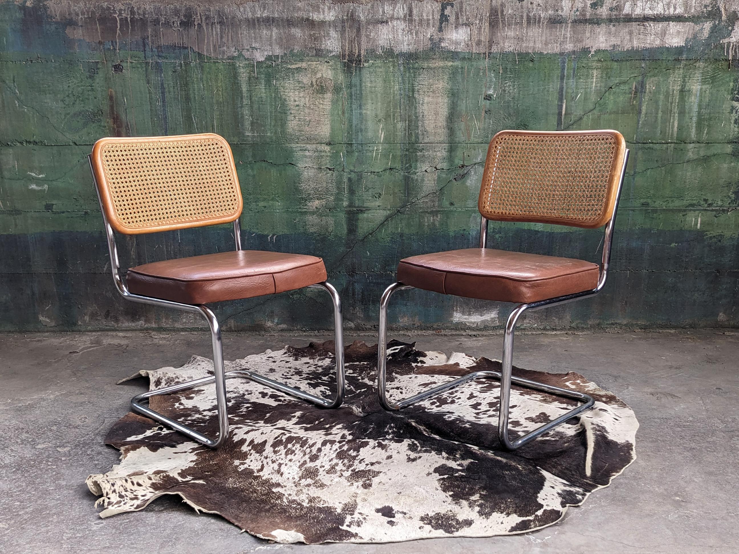 Mid-Century Modern Italian Marcel Breuer Cesca Chairs - Set of 6 For Sale