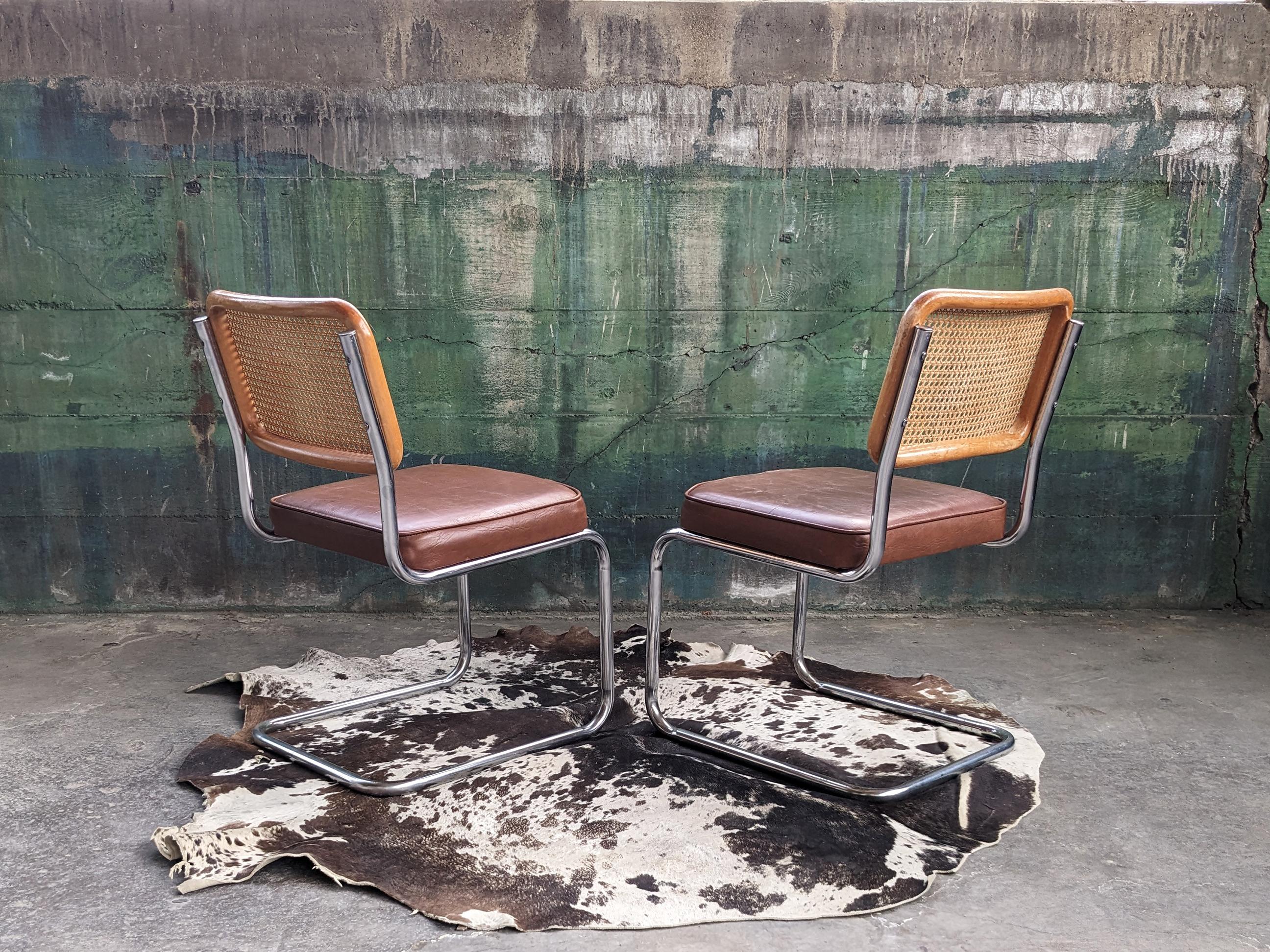 Late 20th Century Italian Marcel Breuer Cesca Chairs - Set of 6 For Sale