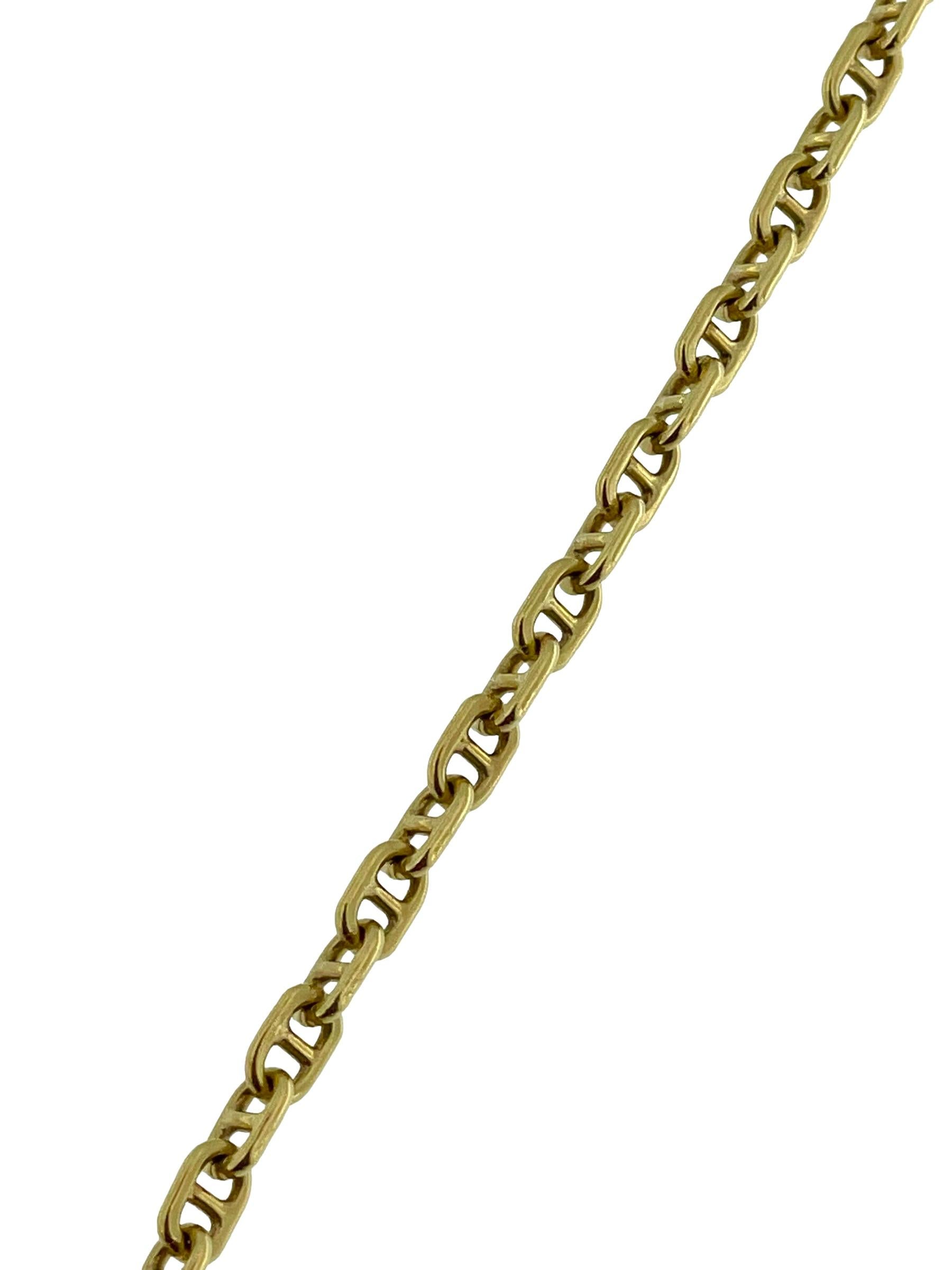 Contemporary Italian Mariner Link Chain Yellow Gold by Balestra For Sale