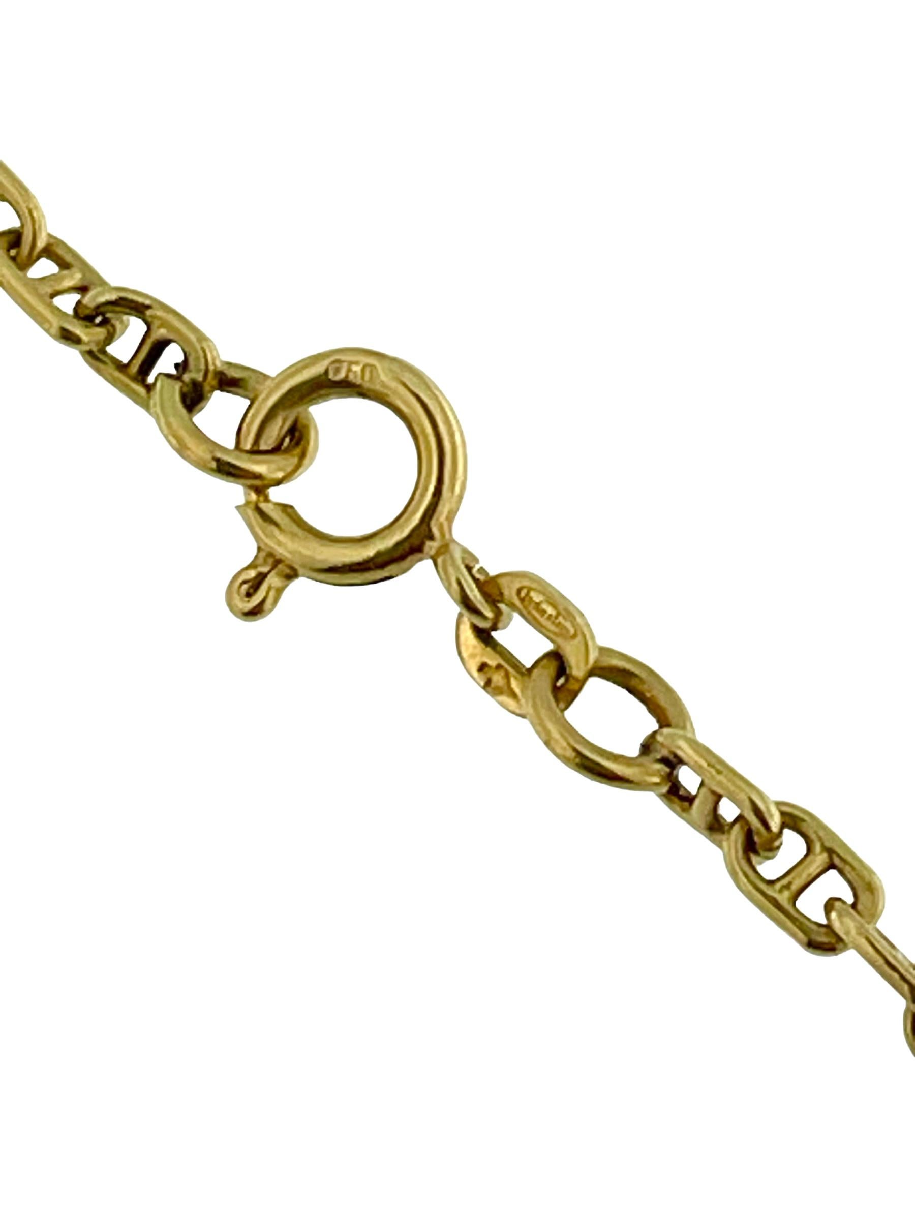 Italian Mariner Link Chain Yellow Gold by Balestra In Good Condition For Sale In Esch-Sur-Alzette, LU