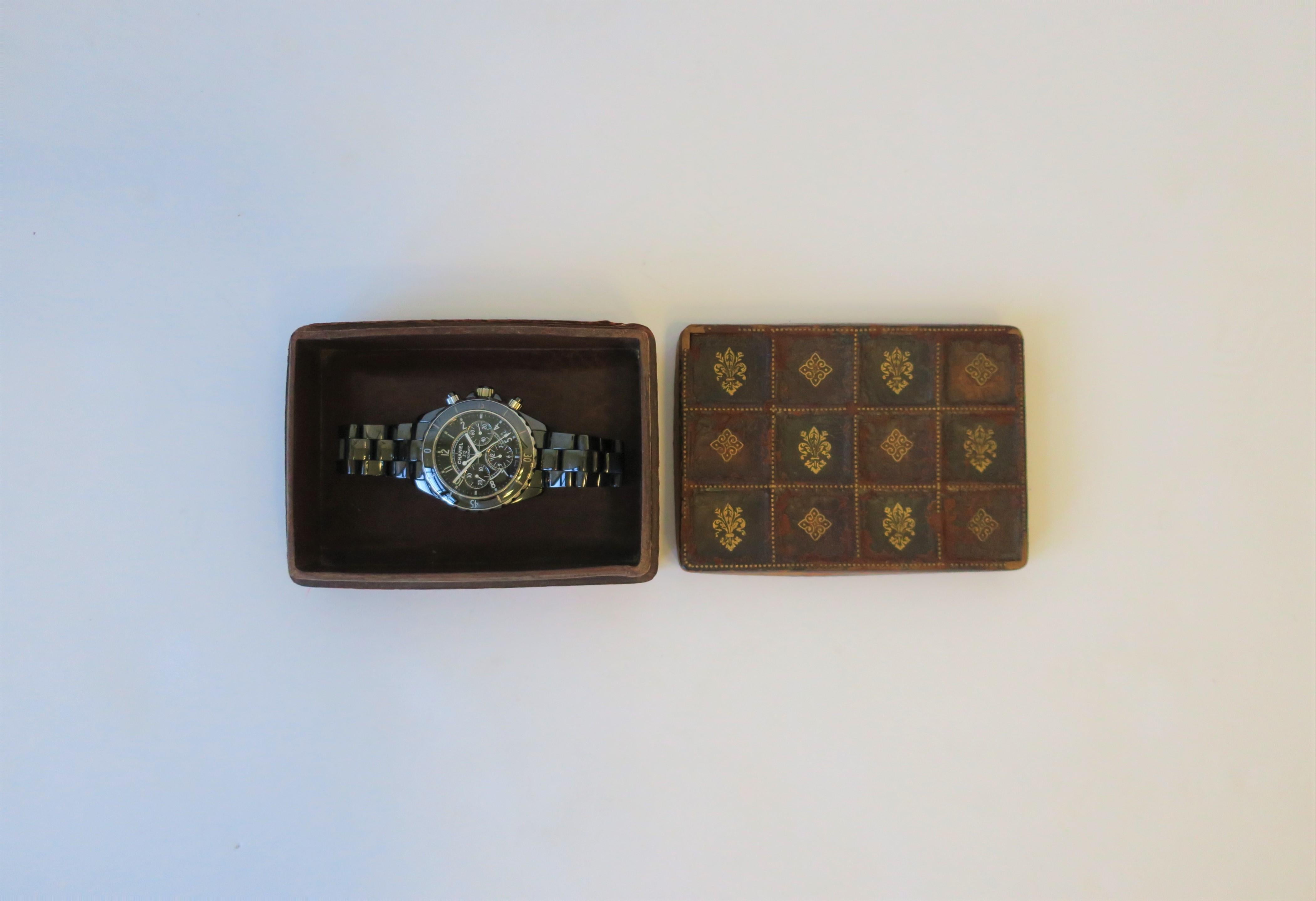 Italian Mark Cross Burgundy Leather Jewelry Box 3