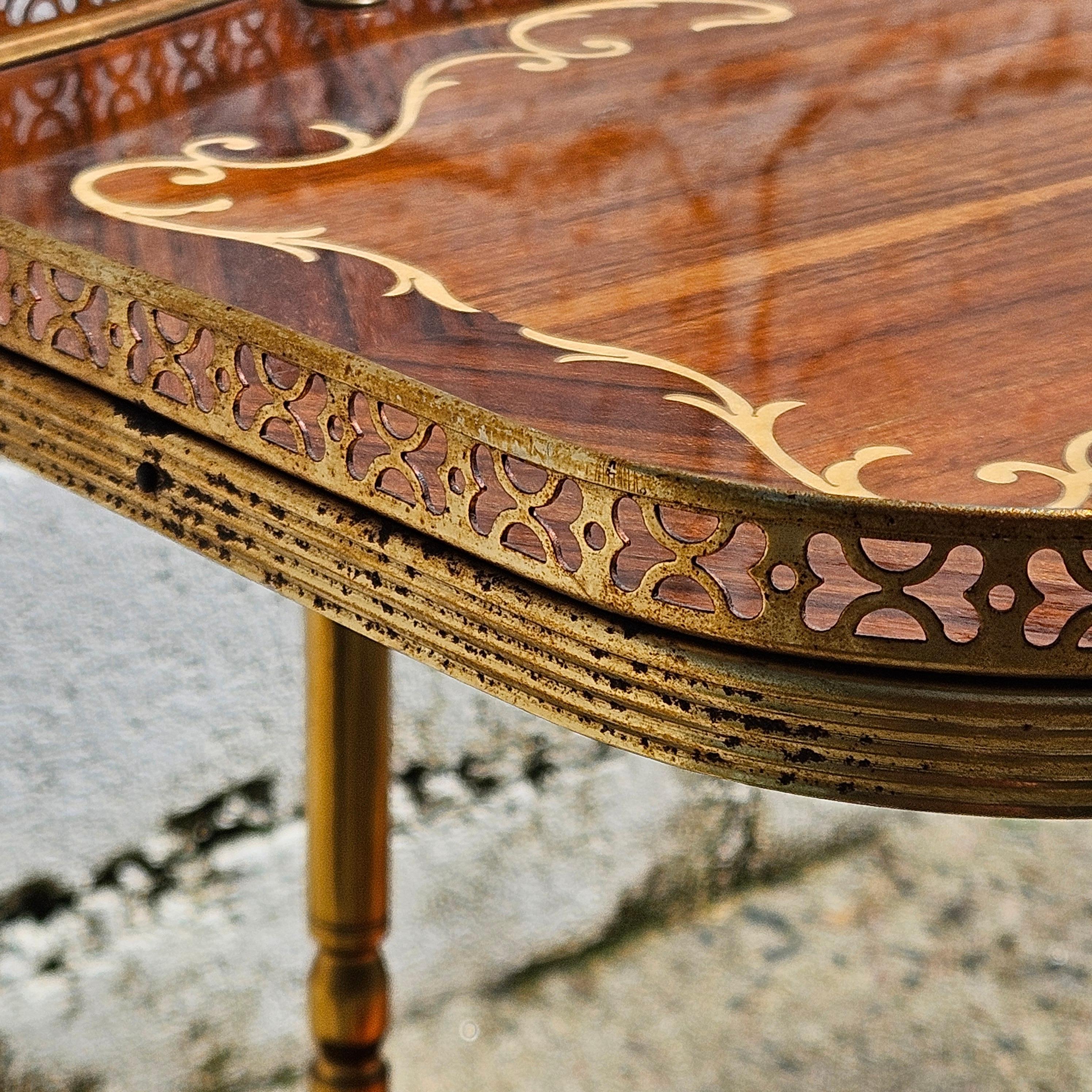 Chariot de bar à deux niveaux pour dessert - Trolley - Style néoclassique des années 70 5