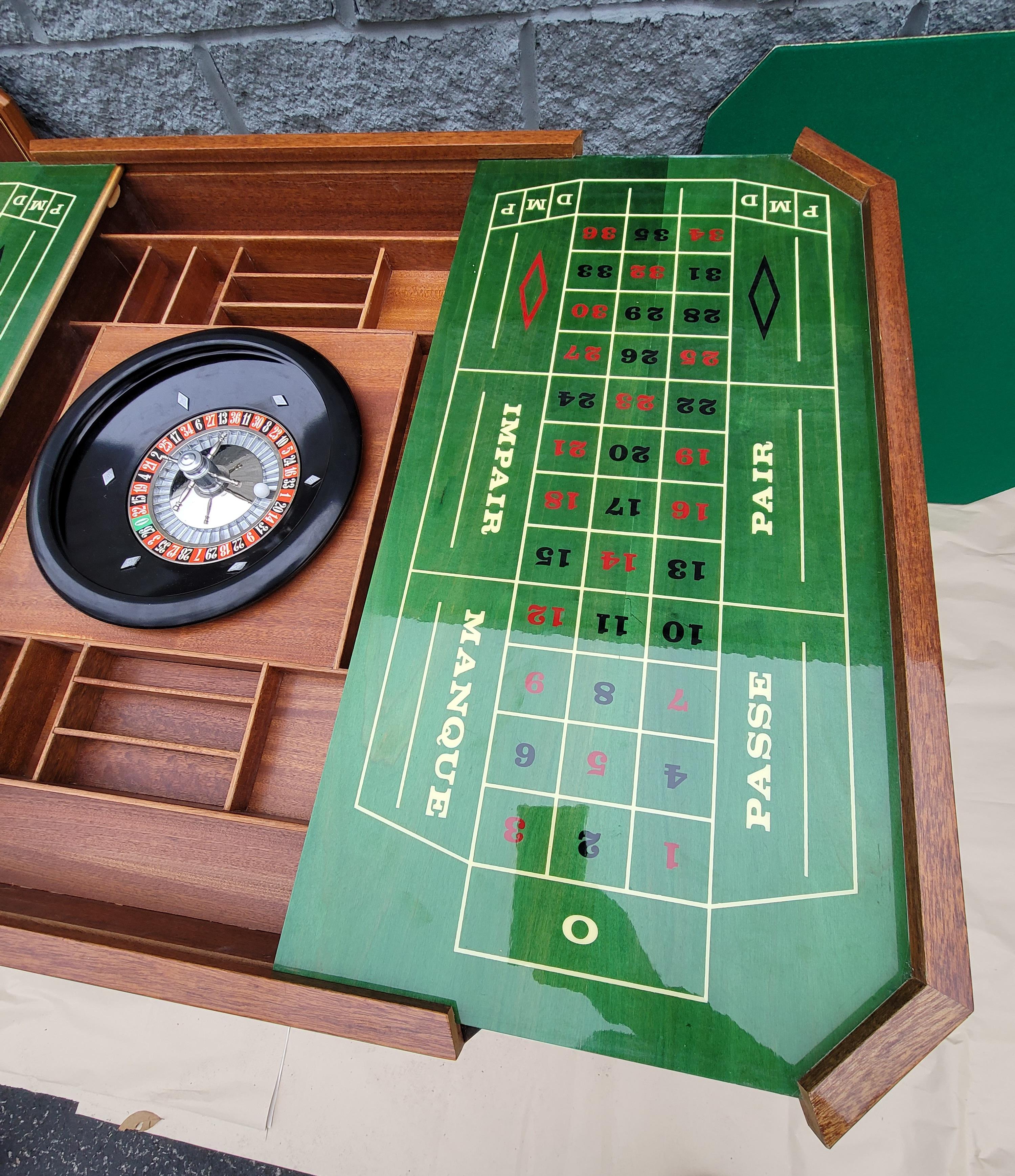 Italian Marquetry Burlwood and Mahogany Convertible Game Table 6