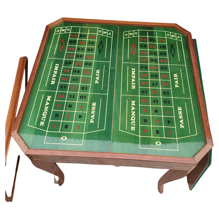 Italian Marquetry Burlwood and Mahogany Convertible Game Table For Sale at 1stDibs