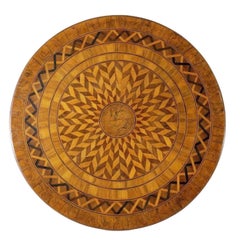 Mesa central de marquetería italiana, hacia 1820