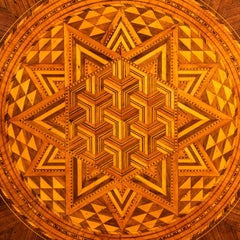19th Century Italian Marquetry Center Circular  Table from Rolo