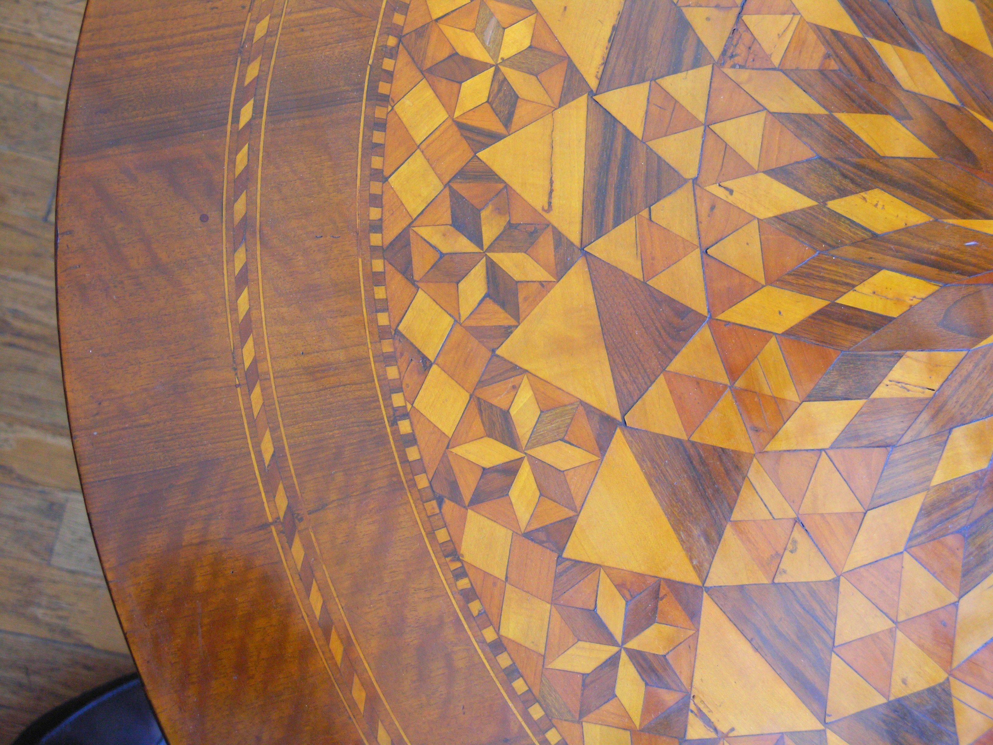 Italian Marquetry Centre Table, 19th Century For Sale 2