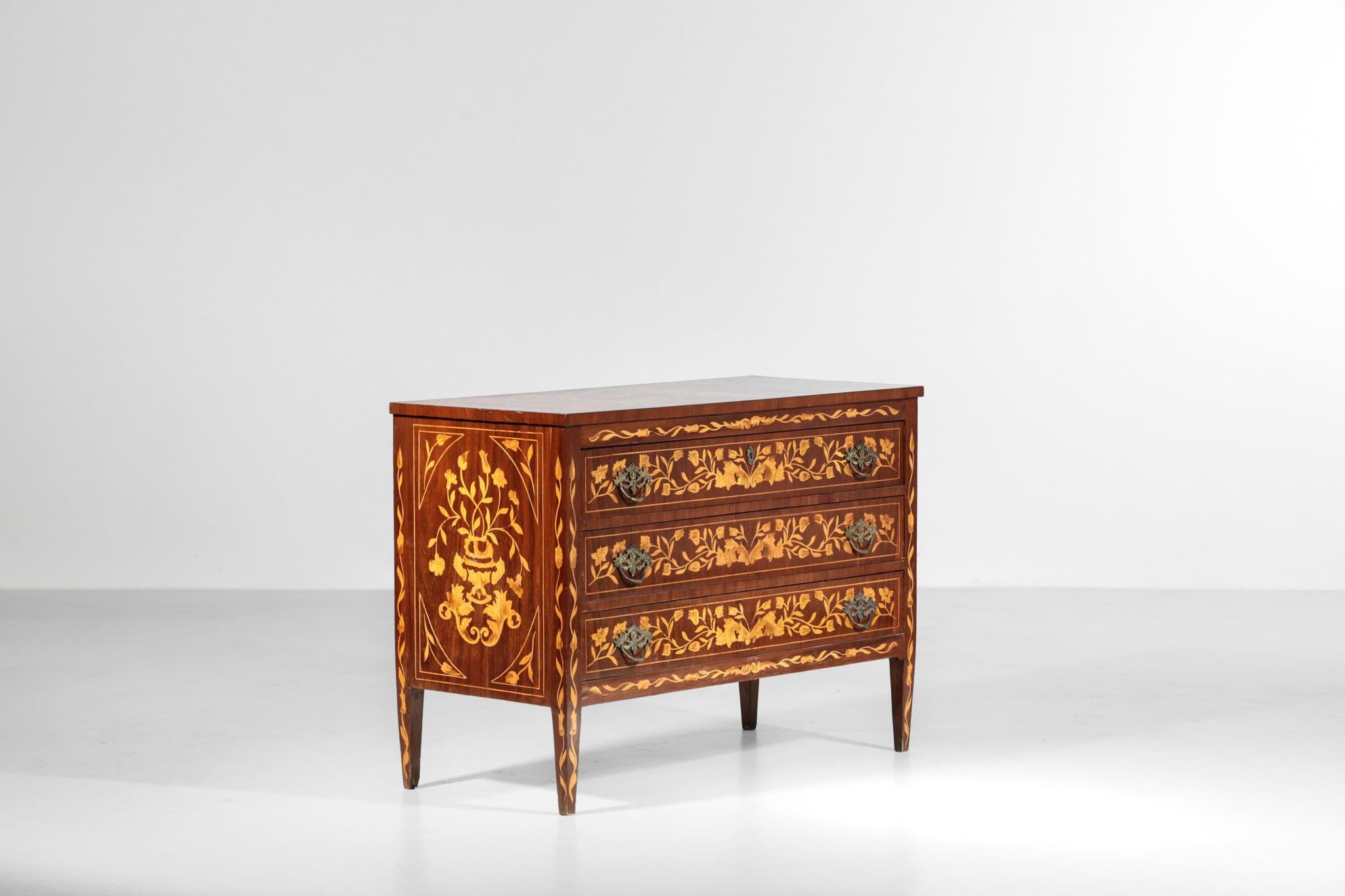 Italian Marquetry Chest of Drawers, 1940s 5