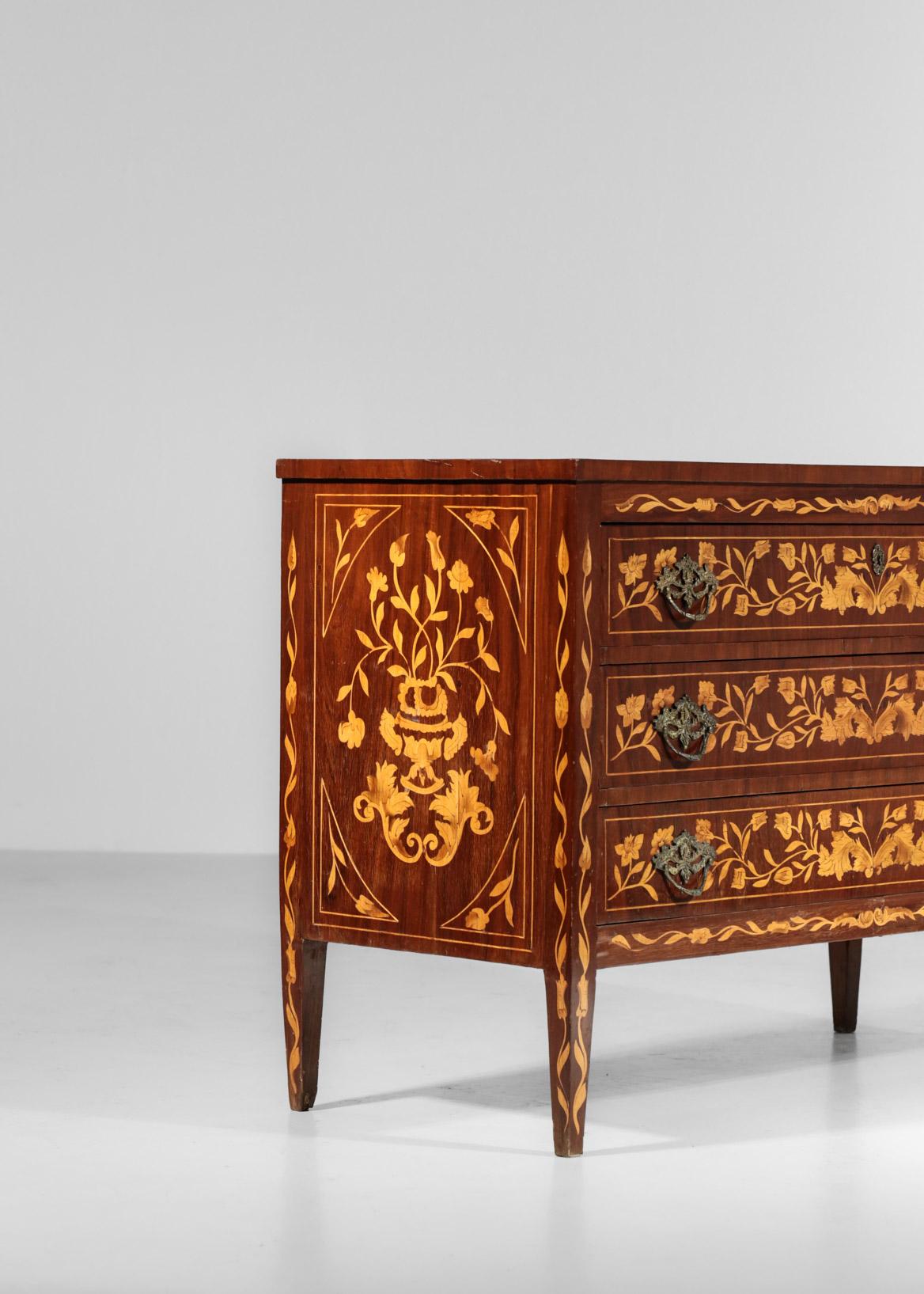 Italian Marquetry Chest of Drawers, 1940s 8