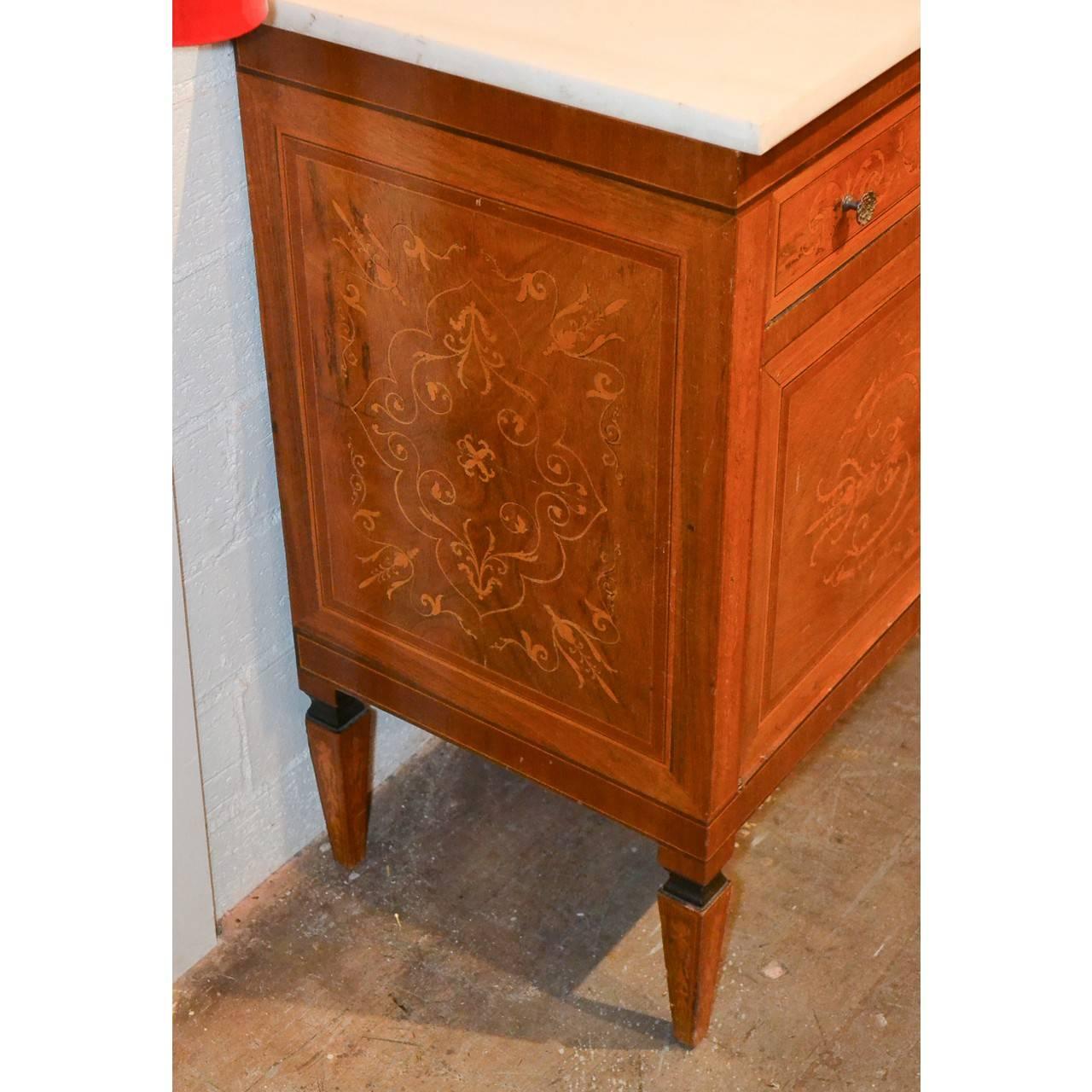 Italian Marquetry Inlaid Credenza or Sideboard 2