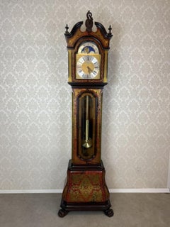 Italian Marquetry Longcase Clock in Louis XV Style