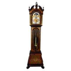 Italian Marquetry Longcase Clock in Louis XV Style