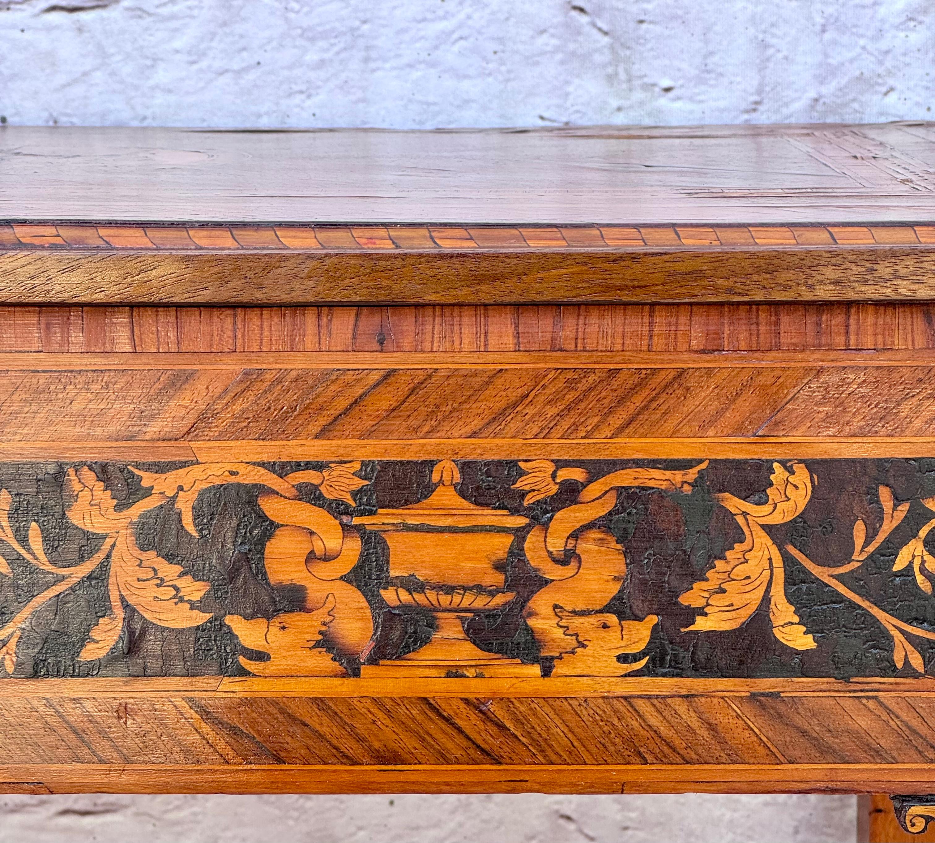 Italian Marquetry Side Table Style Of Giuseppe Maggiolini Late 18th ...