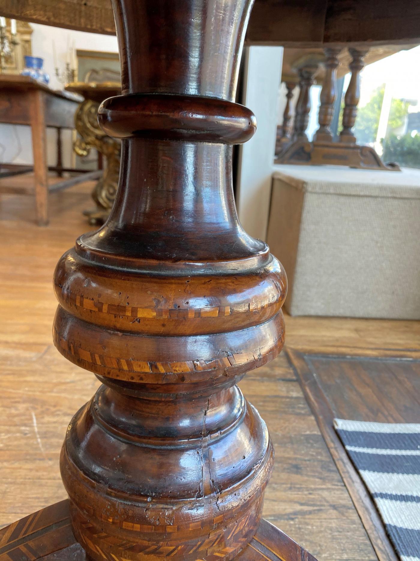 Italian Marquetry Table, circa 1850 In Good Condition For Sale In Los Angeles, CA