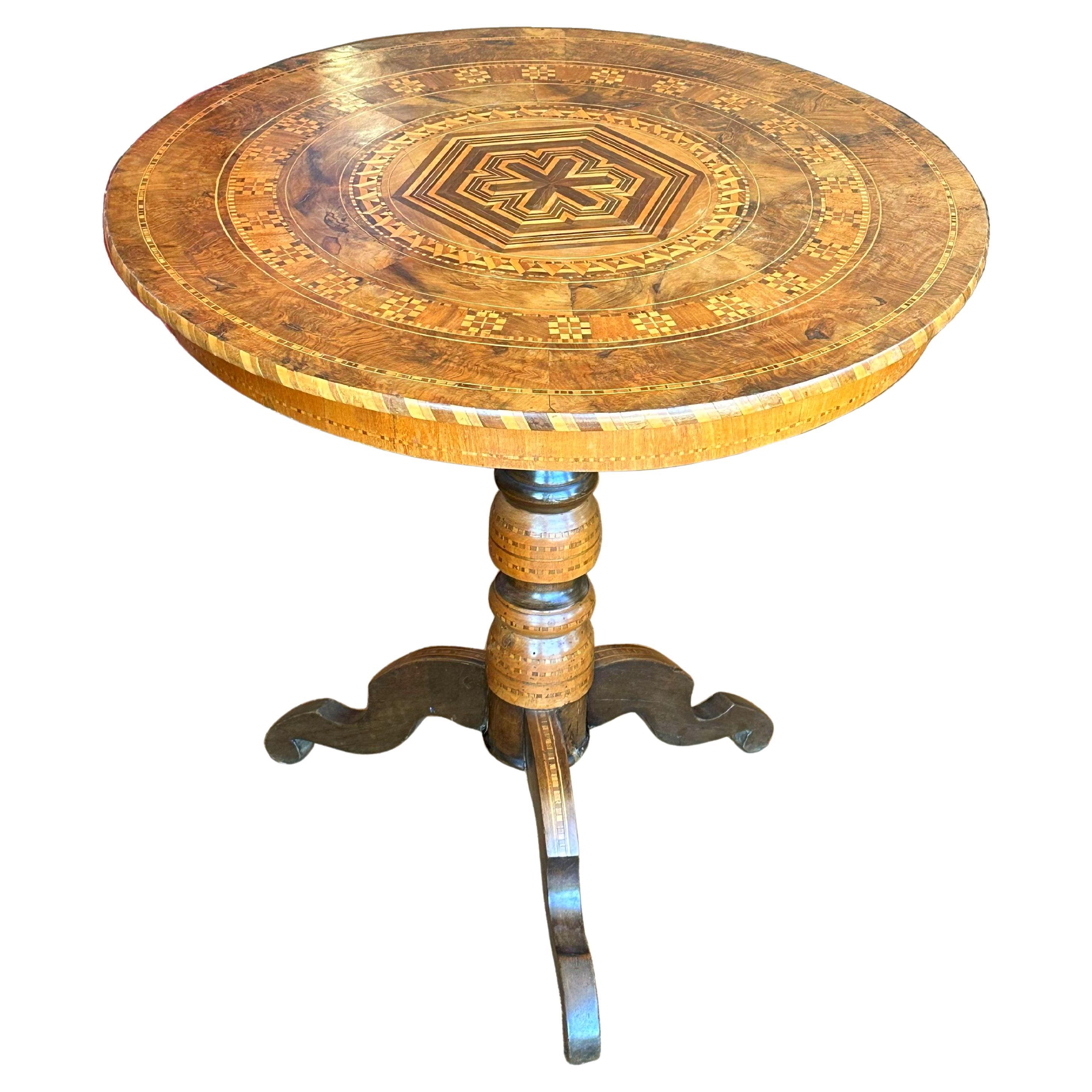 Italian Marquetry Table - Circa 1850 For Sale