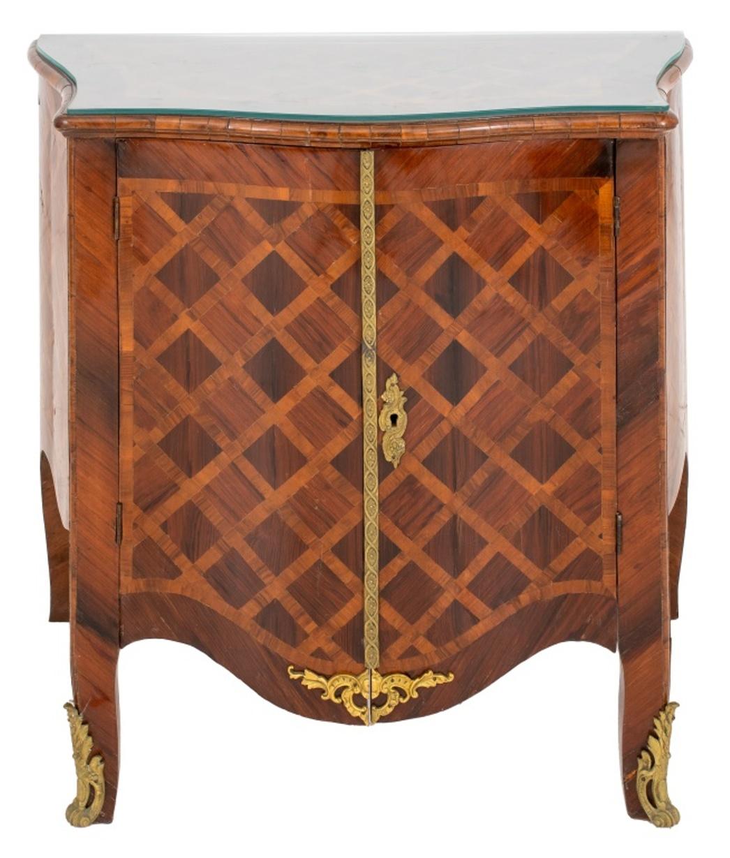 Italian Marquetry Two Door Cabinet, 18th C. For Sale