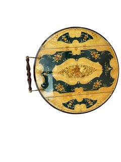 Italian Marquetry Wood Bar Cart, Dessert Cart, End Table, or Bath Cart Trolley