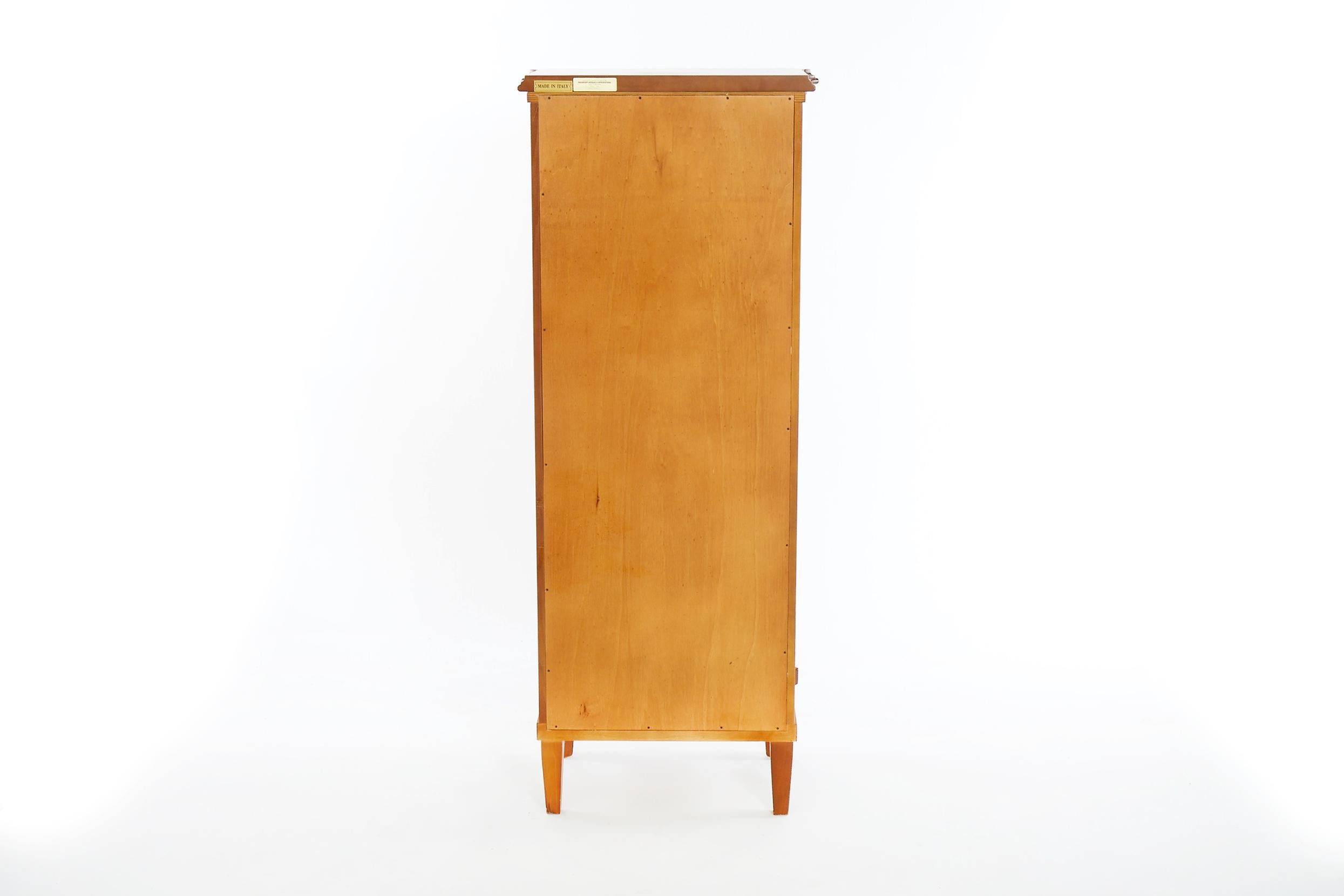 Italian Marquetry Wood Vitrine / Cabinet For Sale 5