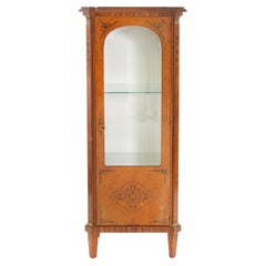 Vitrine / armoire en bois de marqueterie italienne