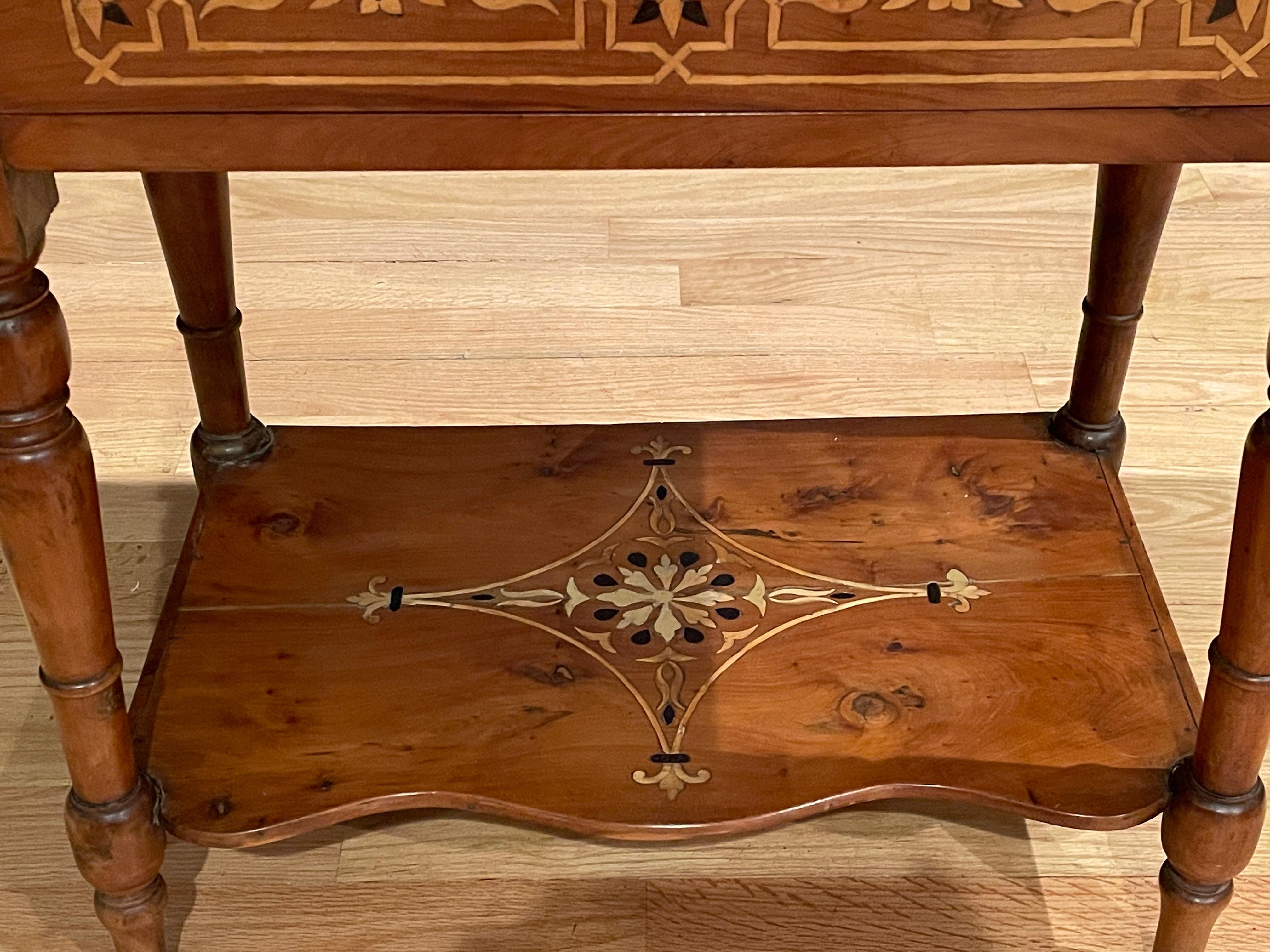 Mother-of-Pearl Italian Marquetry Work Table For Sale