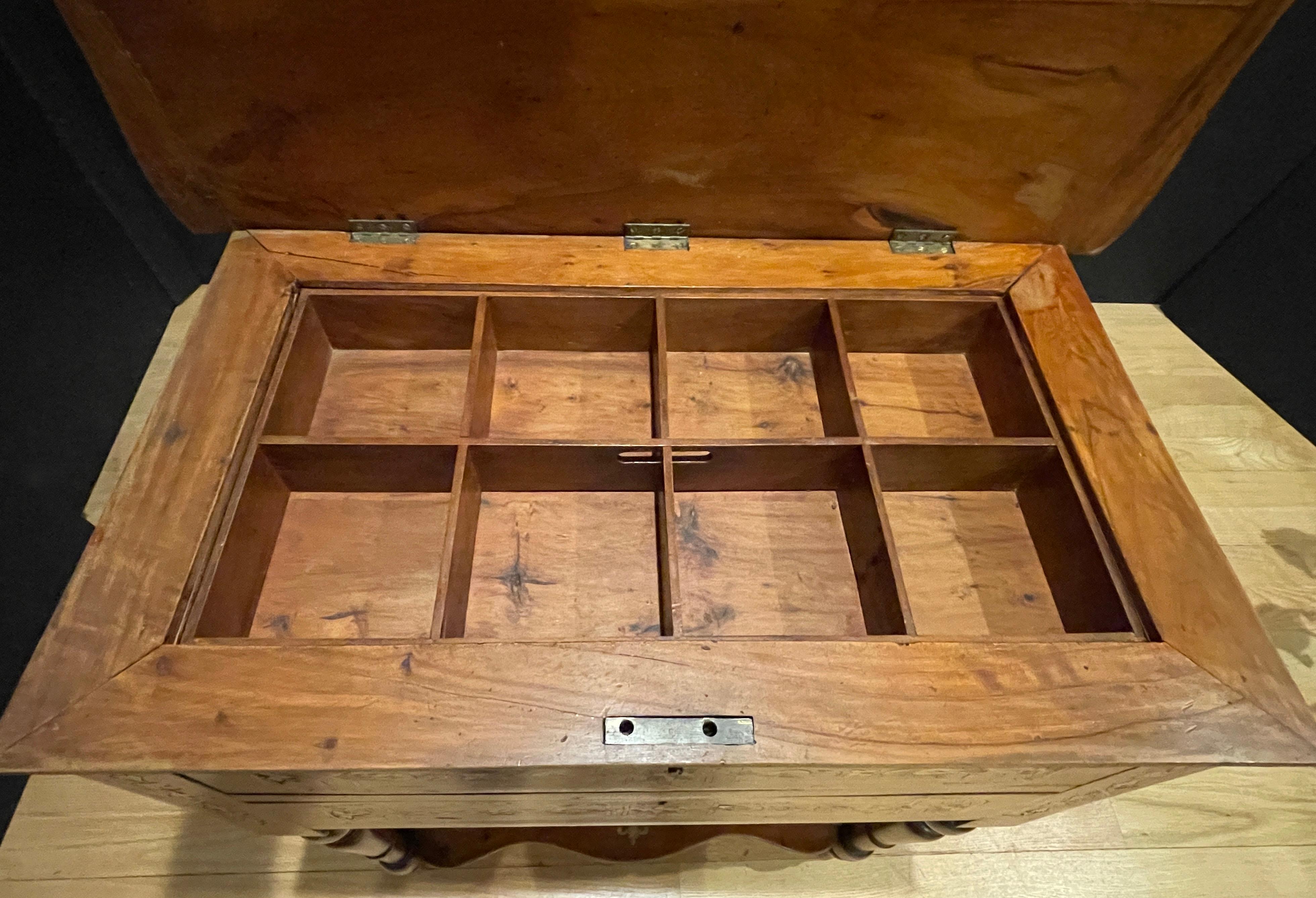 Italian Marquetry Work Table For Sale 3