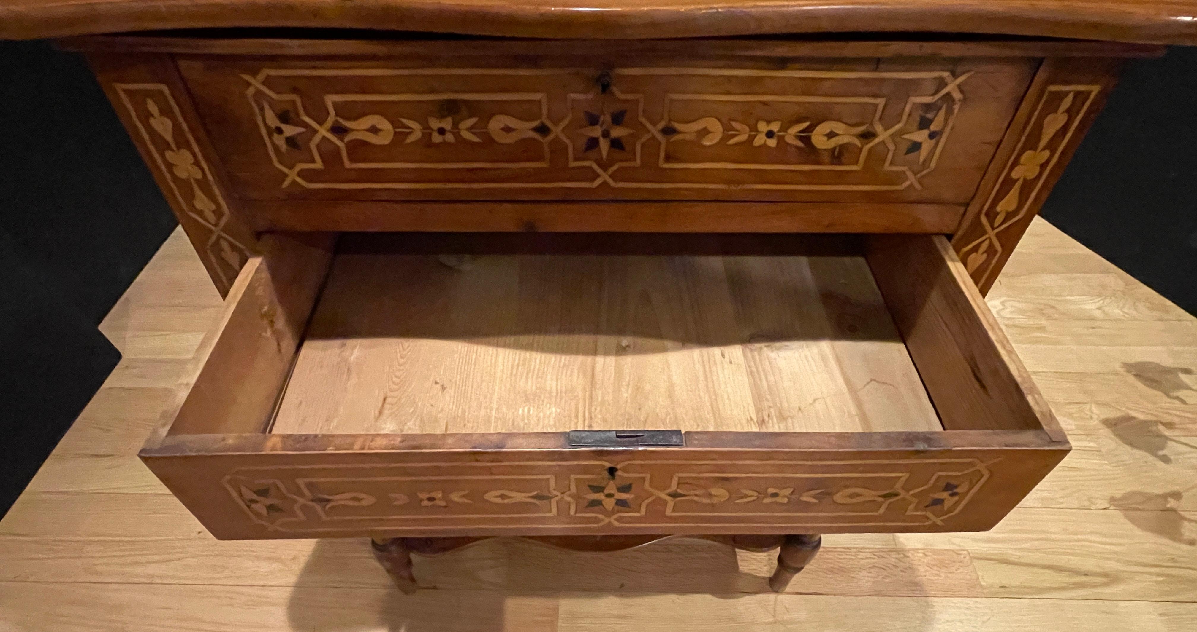 Italian Marquetry Work Table For Sale 4