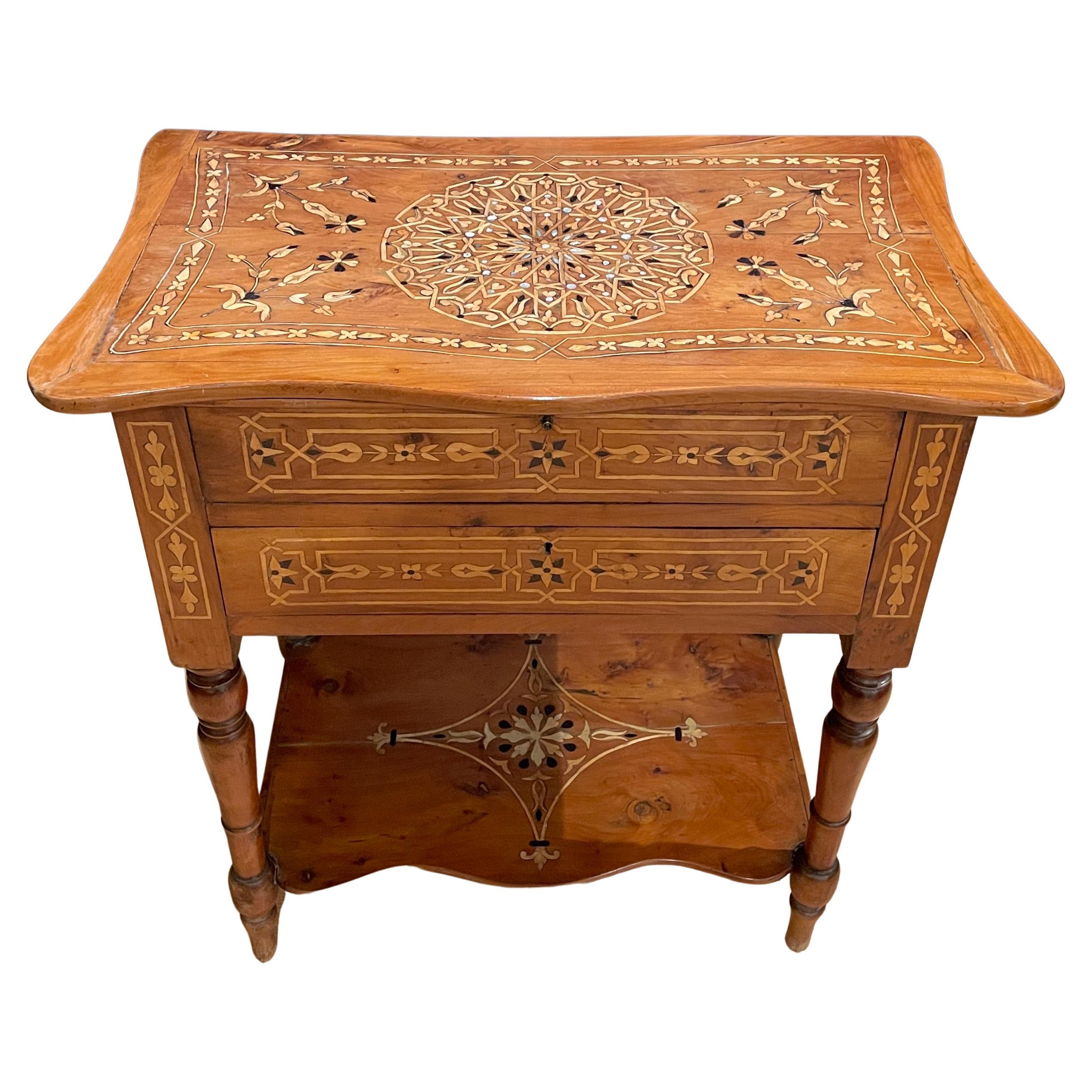 Italian Marquetry Work Table