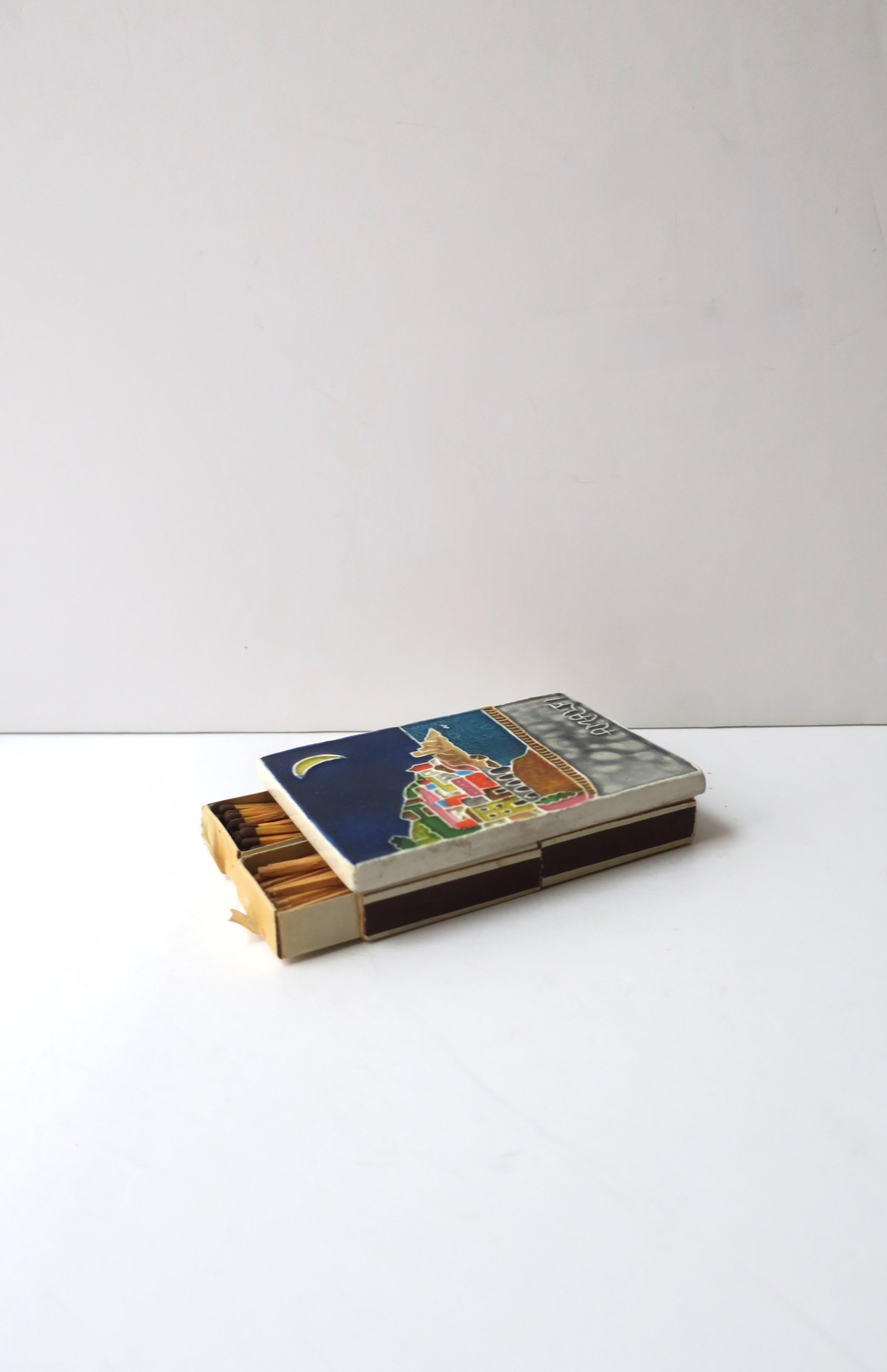 Italian Matchbox Amalfi Coast Ceramic Tile For Sale 3
