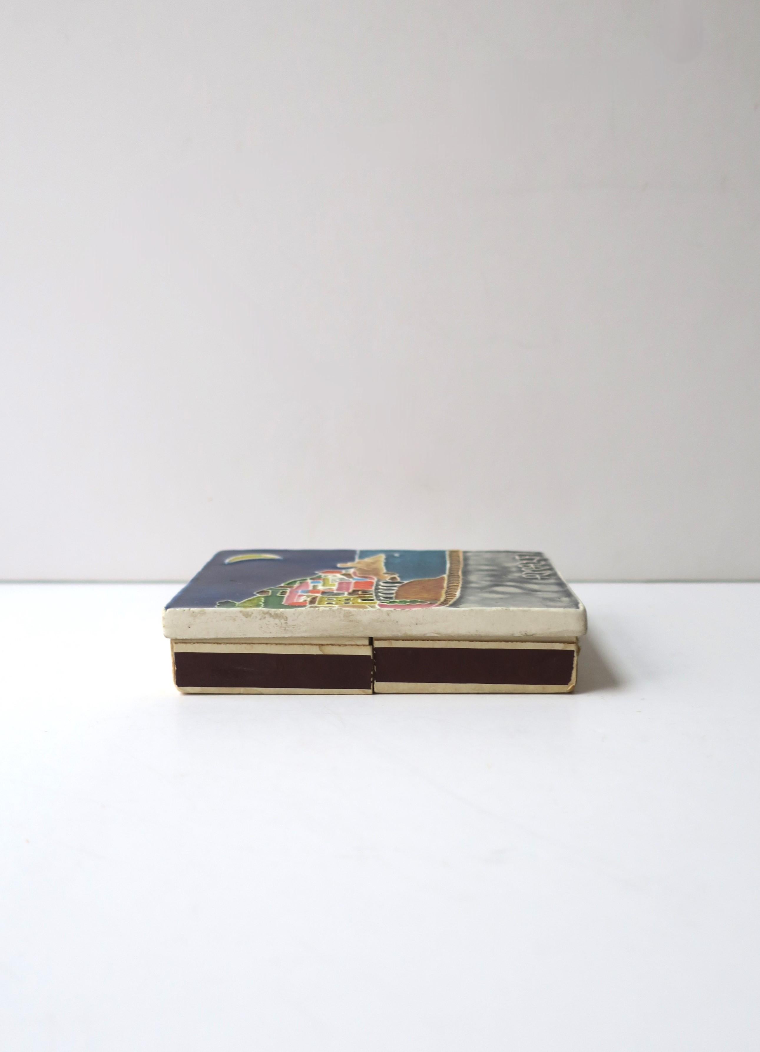 Italian Matchbox Amalfi Coast Ceramic Tile For Sale 4