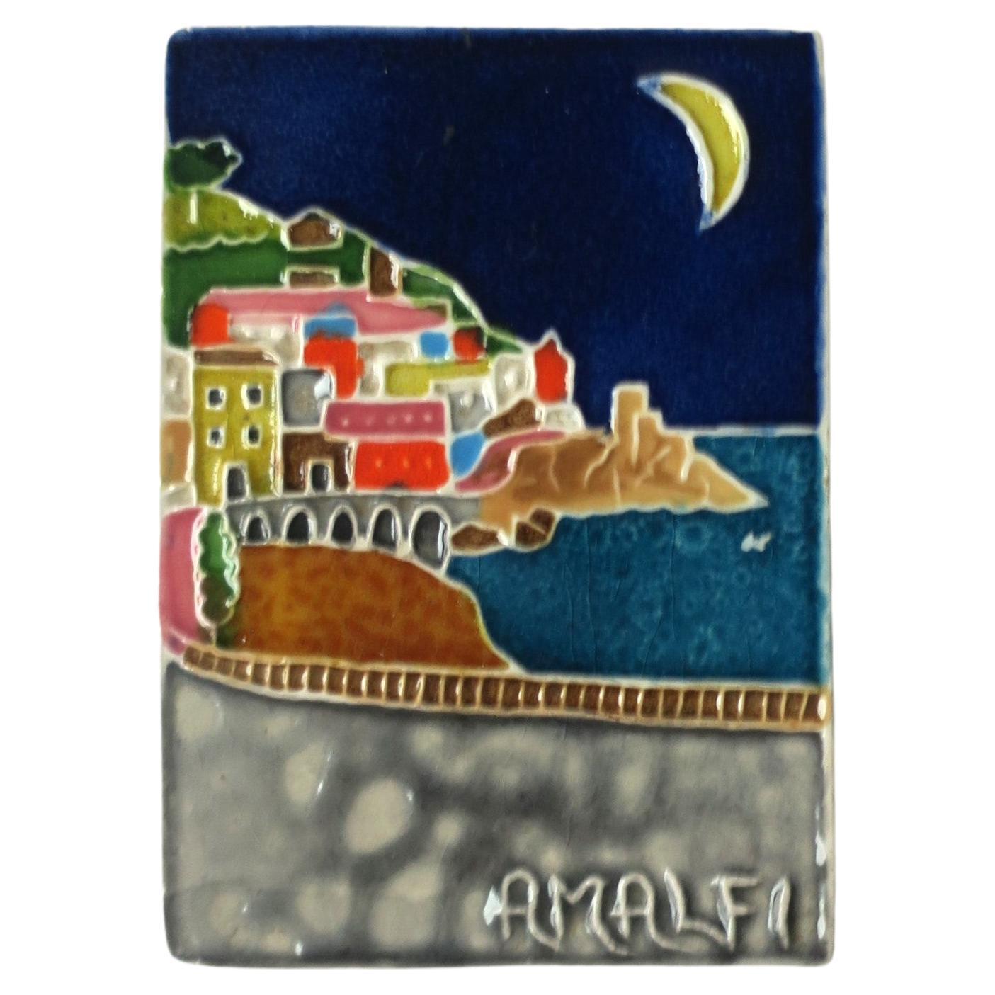 Boîte d'allumettes italienne en céramique de la côte Amalfi 
