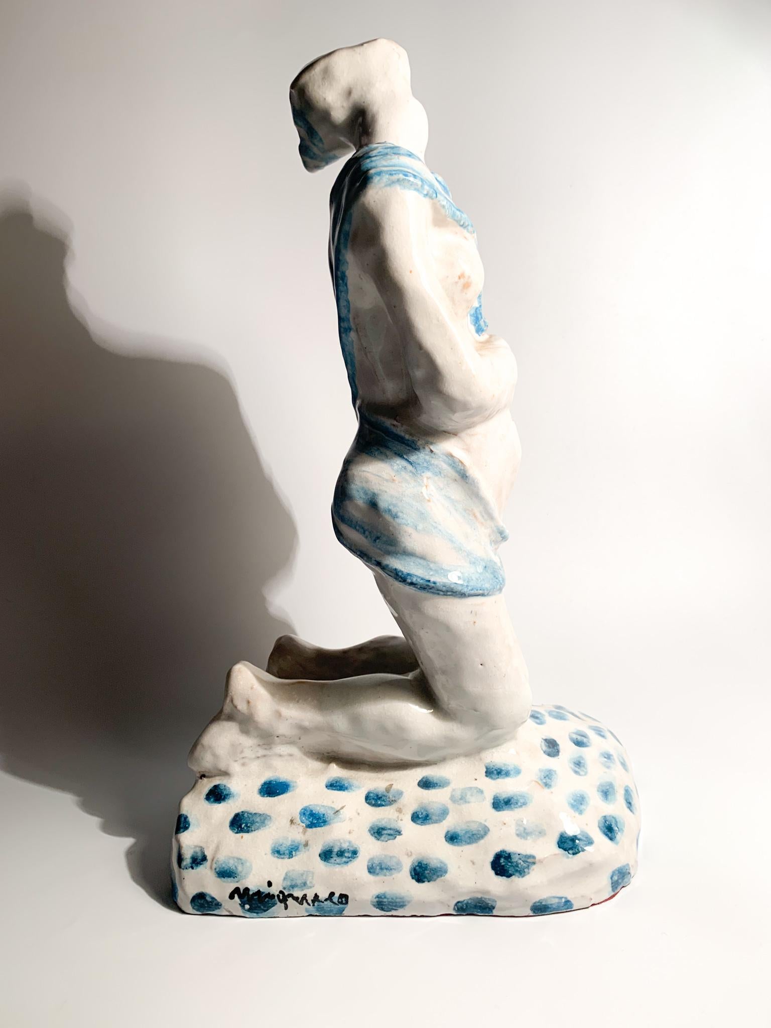 Mid-20th Century Italian Maternity Ceramic Sculpture by Giuseppe Migneco, 1960s