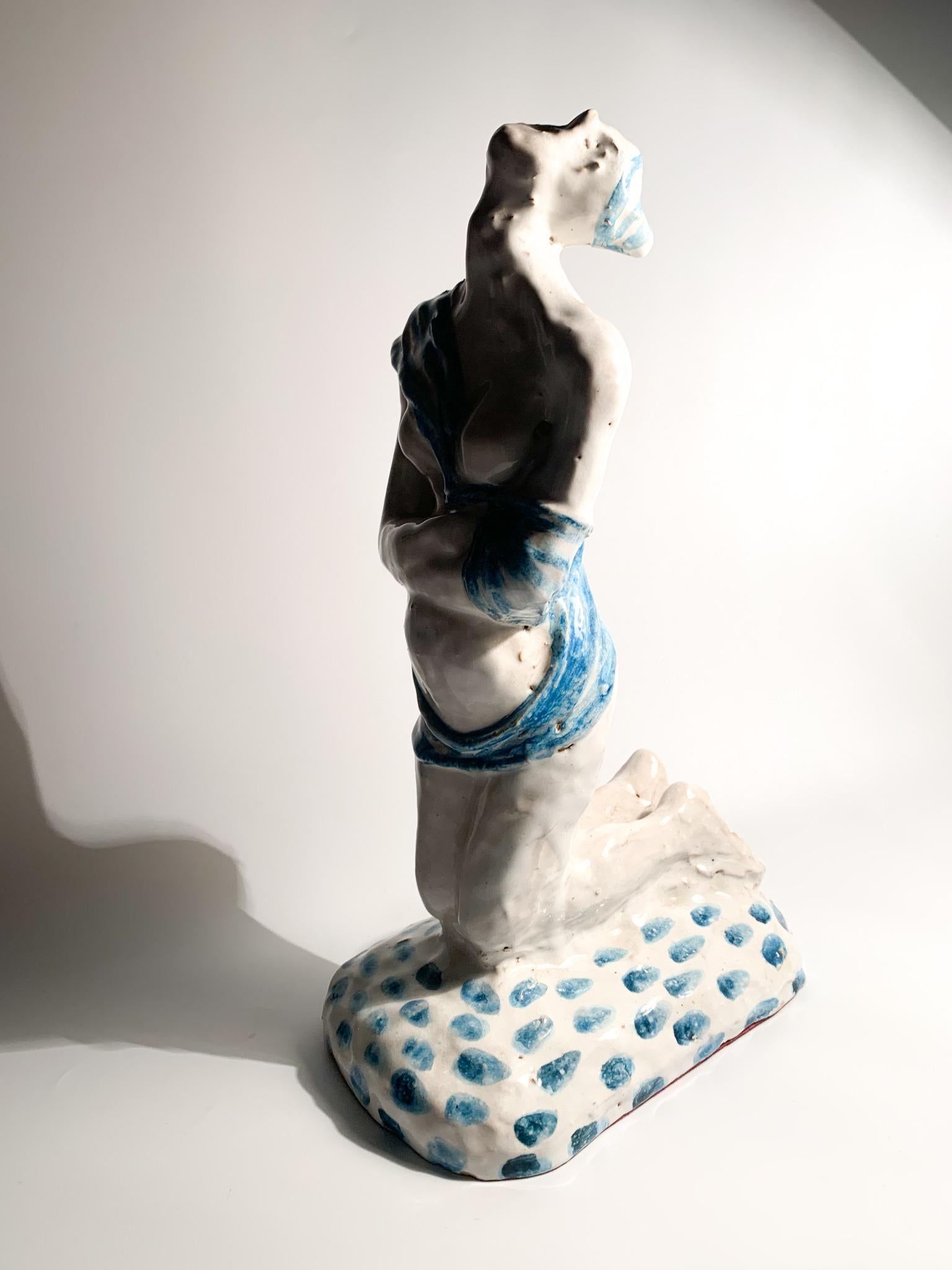 Italian Maternity Ceramic Sculpture by Giuseppe Migneco, 1960s 4