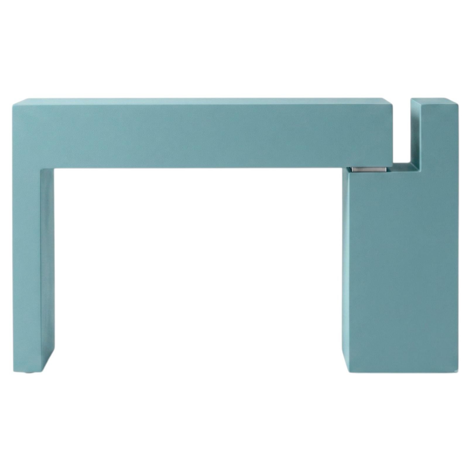 Italian Matt Lacquered MDF Console Table Mogg Berlino - Dainelli Studio RAL 6034