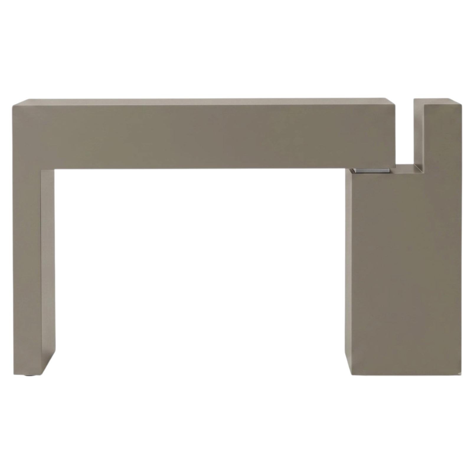 Italian Matt Lacquered MDF Console Table Mogg Berlino - Dainelli Studio RAL 7006