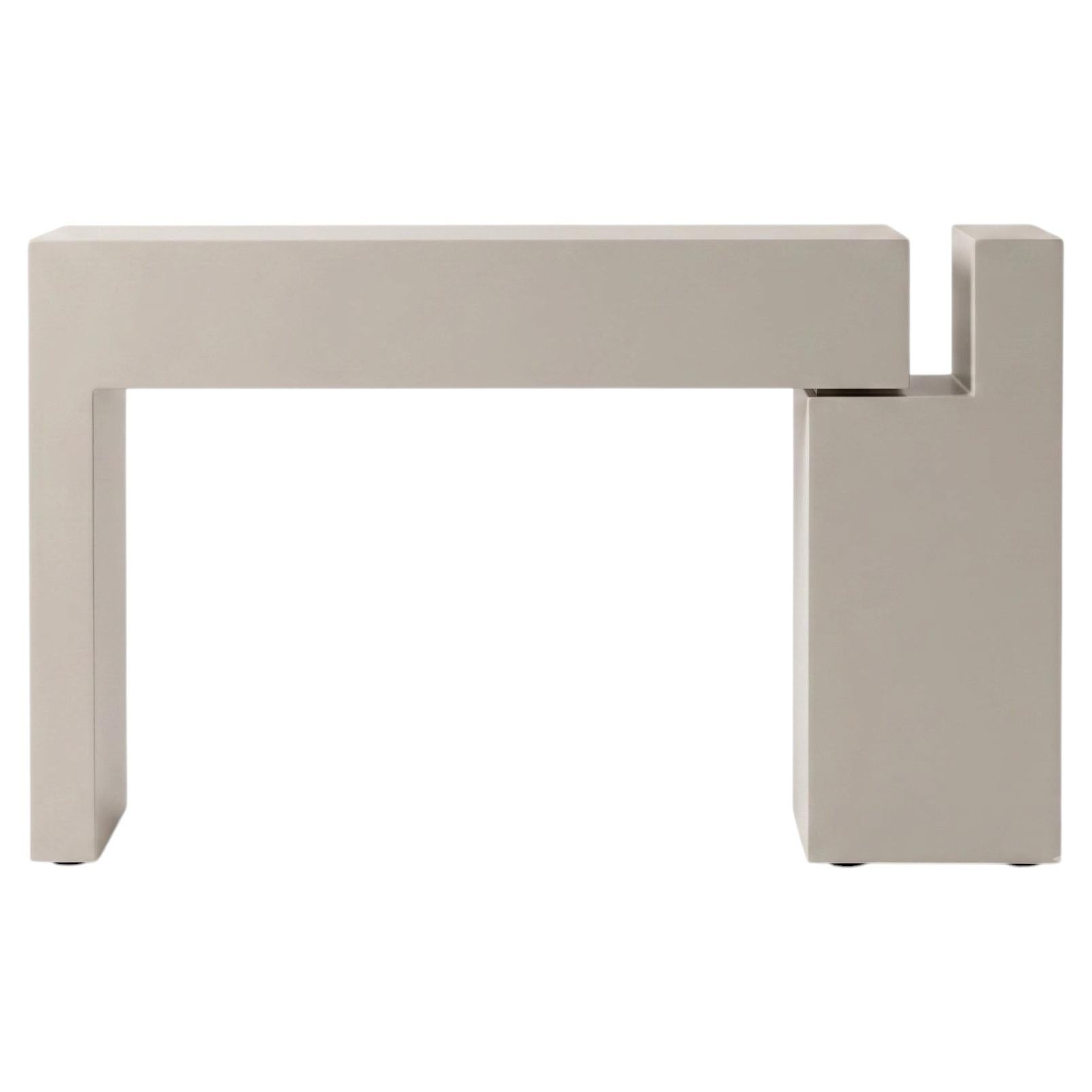 Italian Matt Lacquered MDF Console Table Mogg Berlino - Dainelli Studio RAL 7044