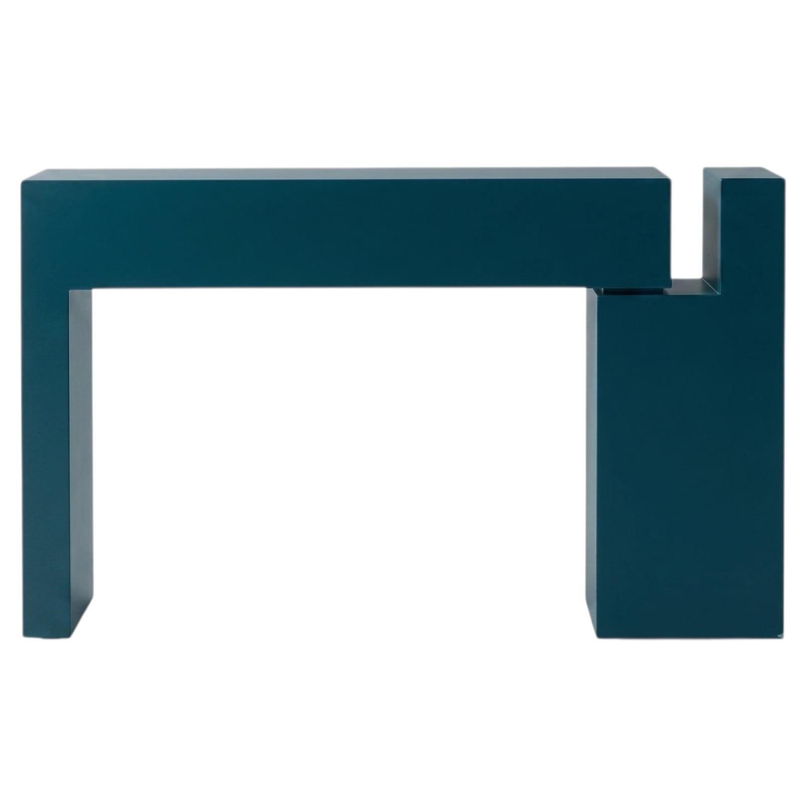Italian Matt Lacquered MDF Console Table Mogg Berlino - Dainelli Studio RAL5020
