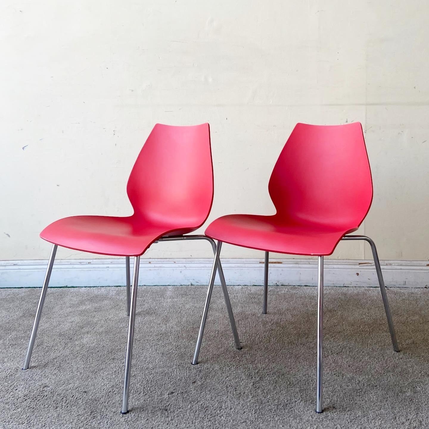Italiano Sedia Maui italiana Vico Magistretti per Kartell - una coppia in vendita