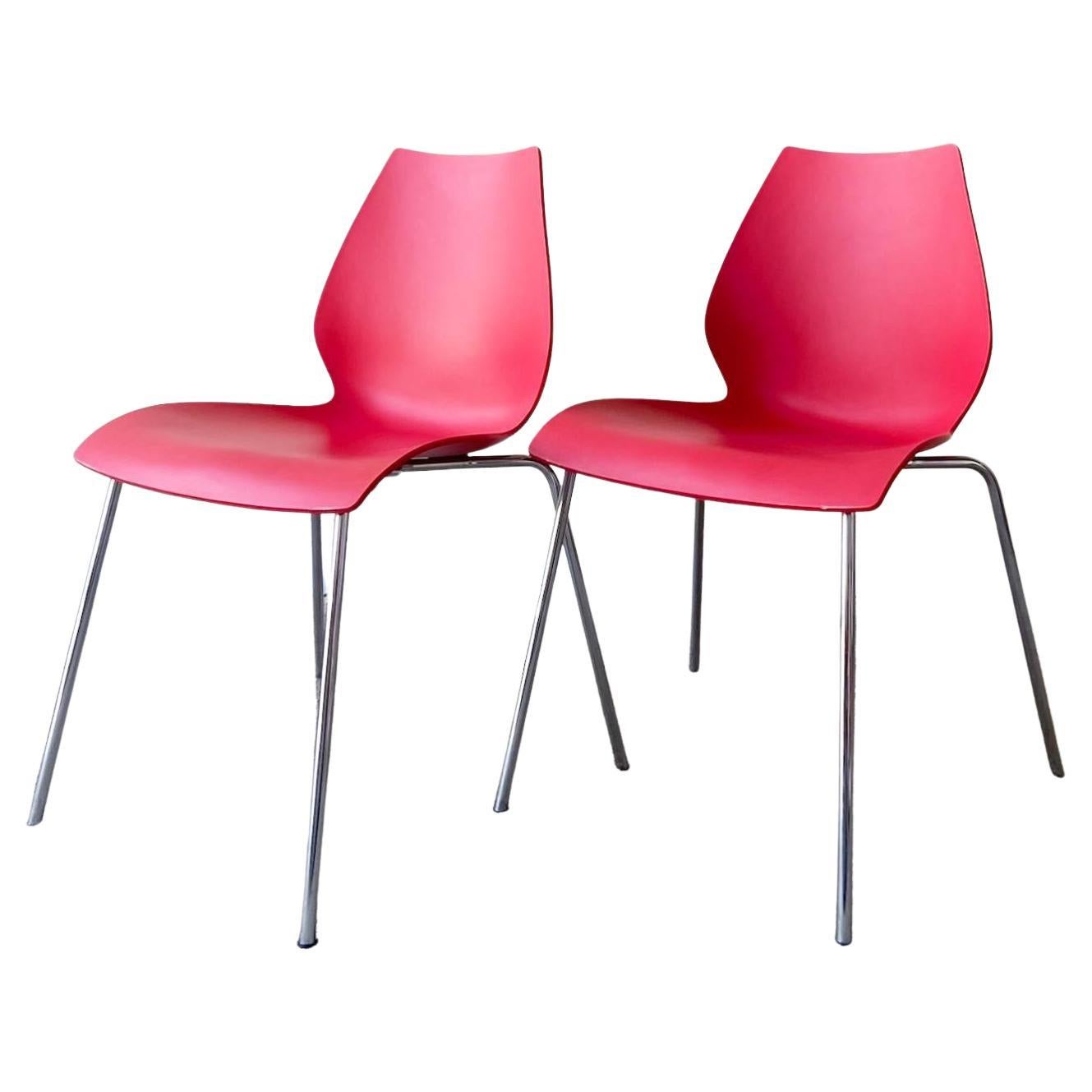 Italian Maui Side Chair Vico Magistretti for Kartell - a Pair