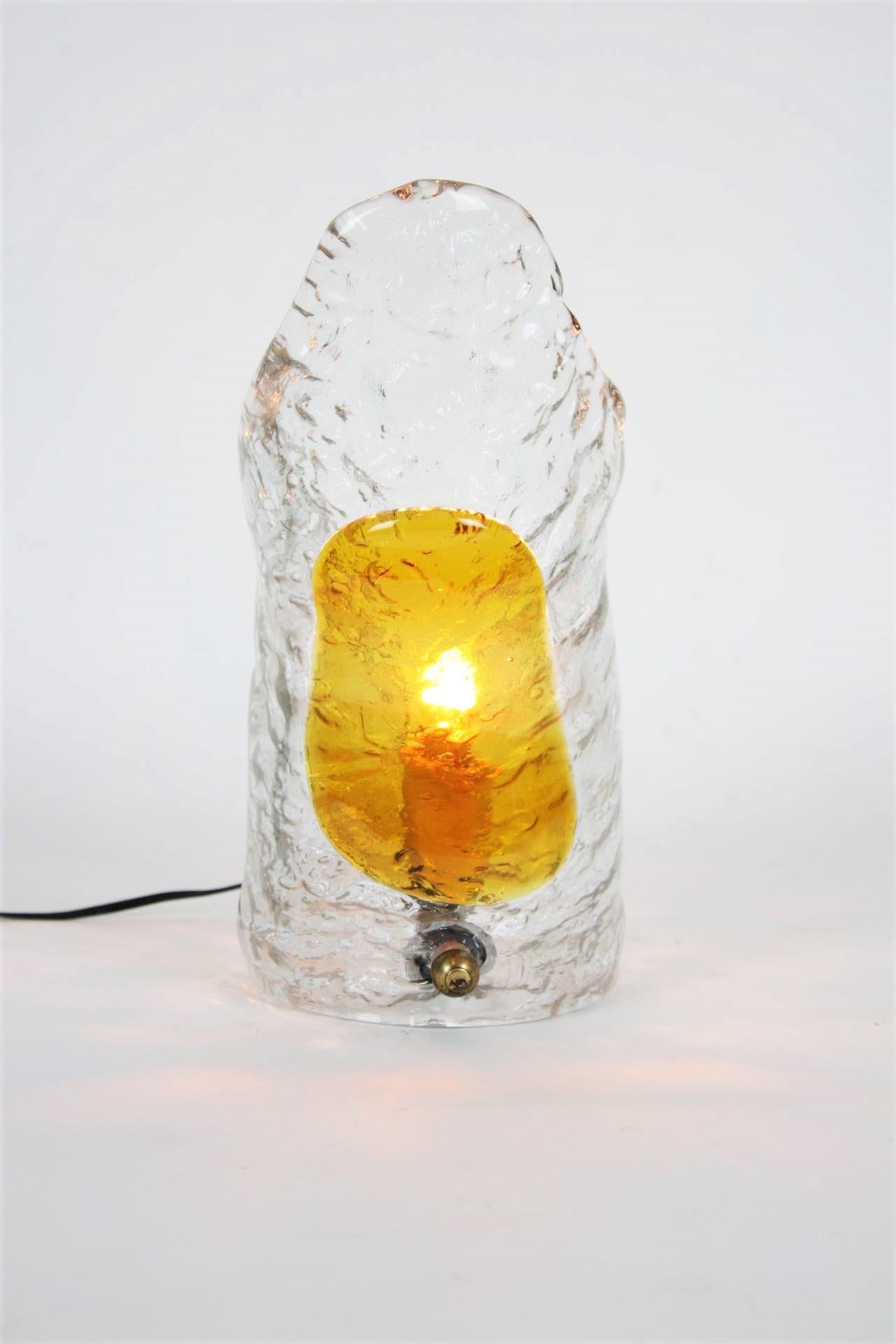 Hand-Crafted Mazzega Murano Table Lamp, Italy, 1960s For Sale