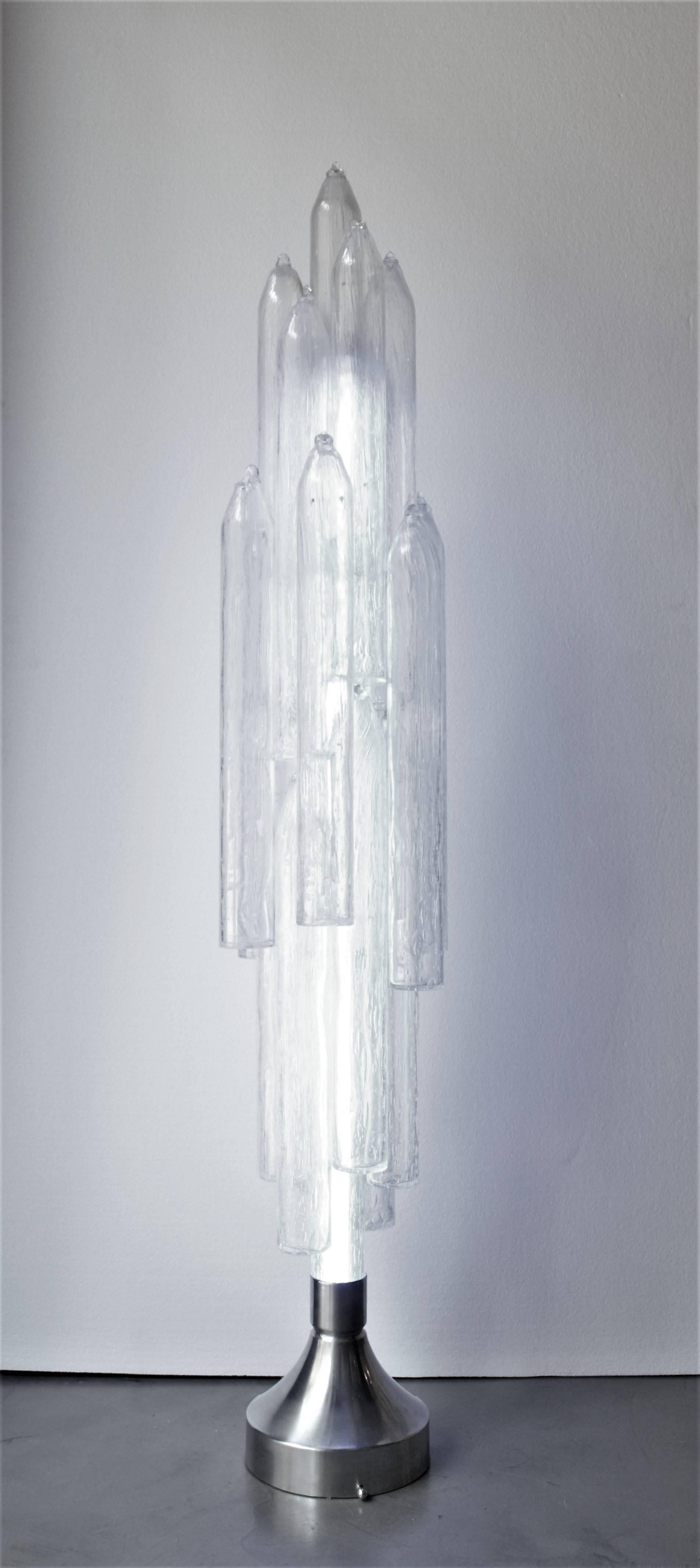 Mid-Century Modern Carlo Nason Mazzega Rocket Shaped Murano Glass Floor Lamp, Italy 1960s For Sale